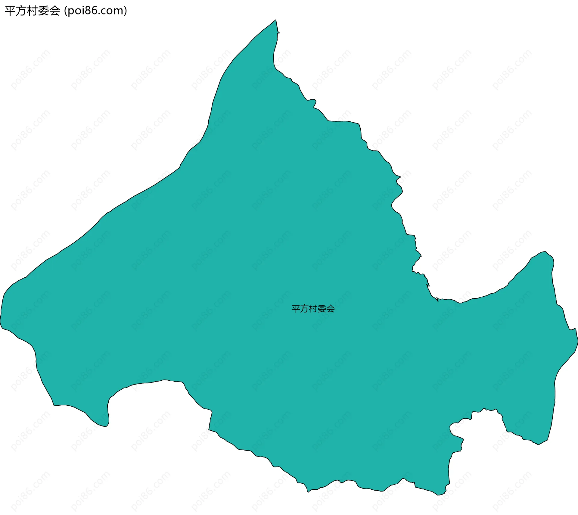平方村委会边界地图