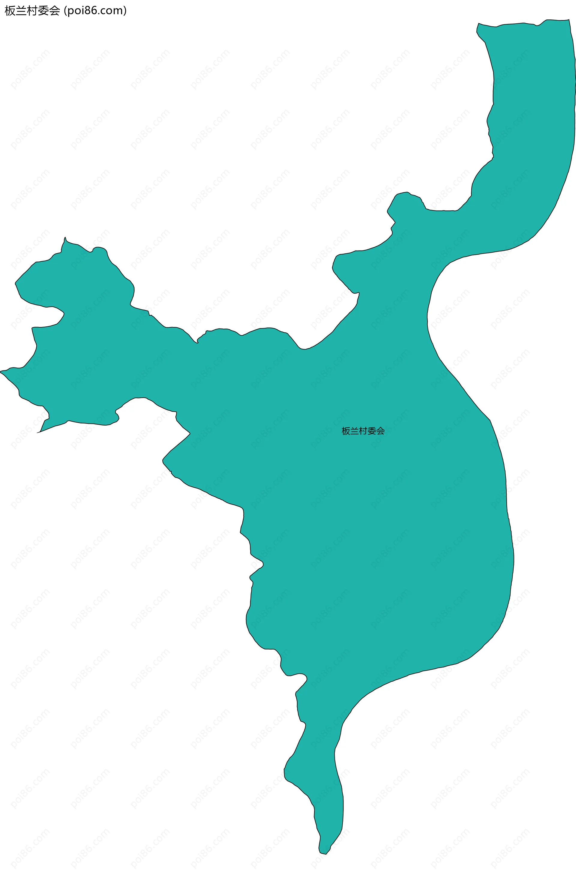 板兰村委会边界地图