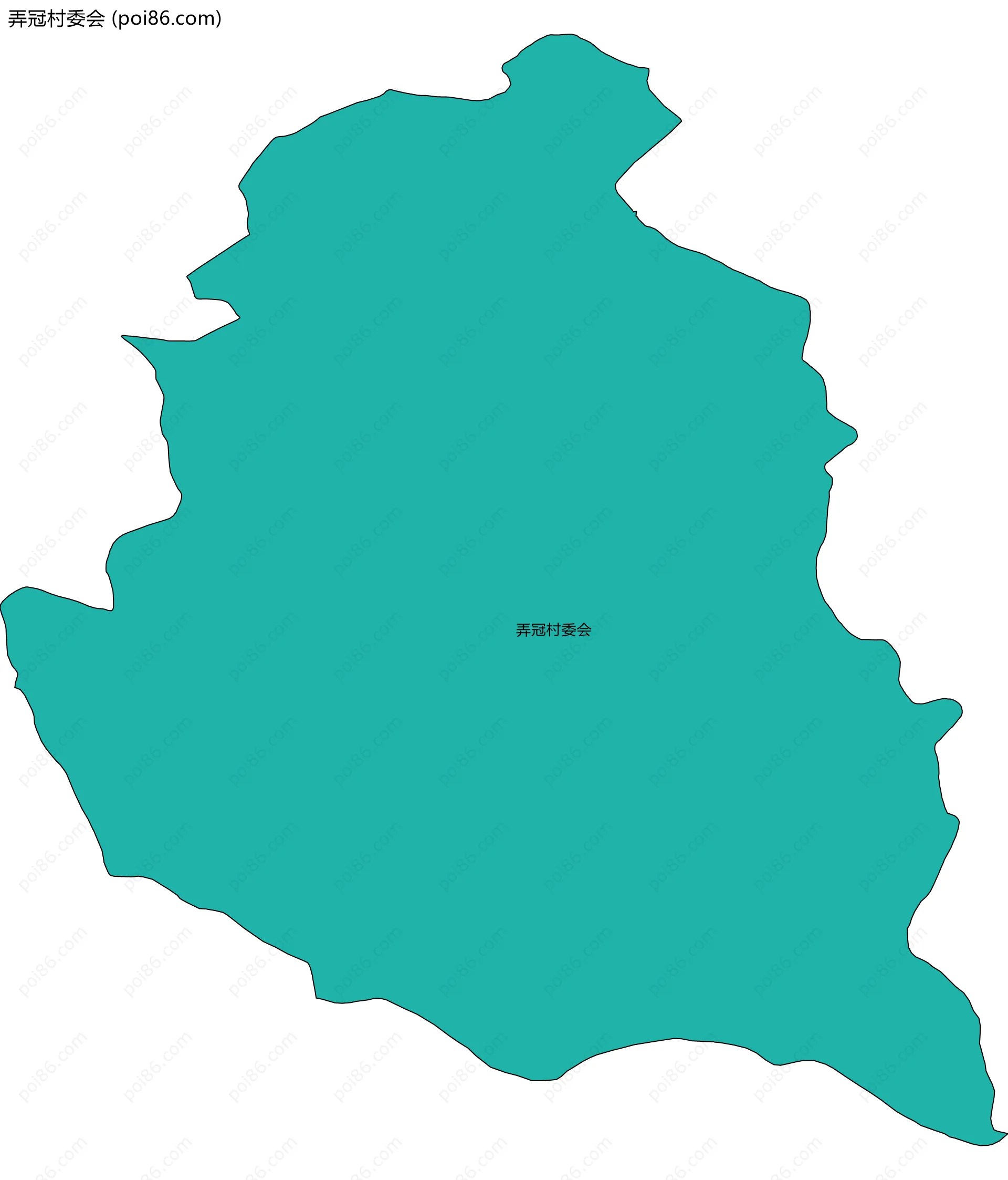 弄冠村委会边界地图