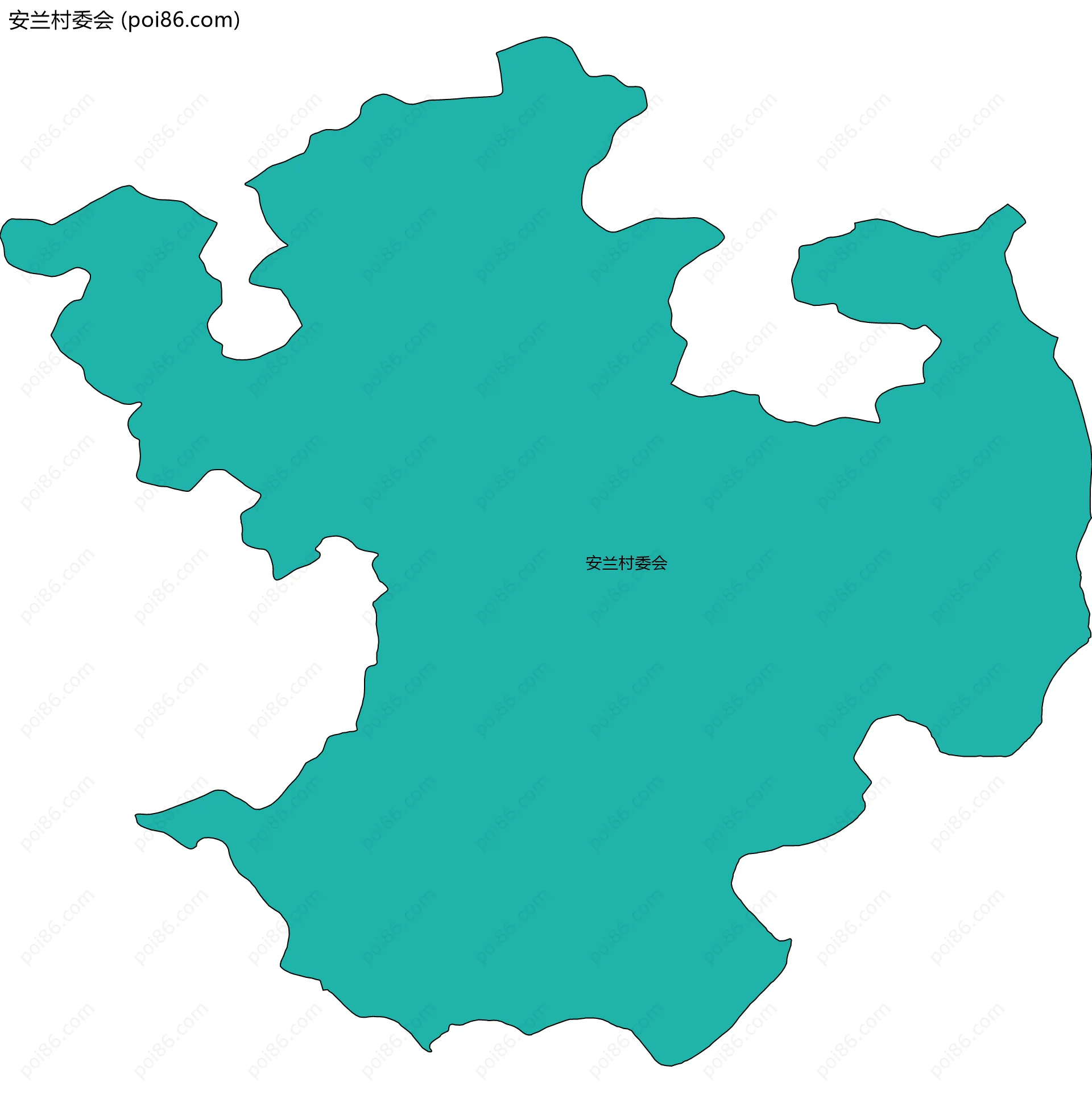 安兰村委会边界地图