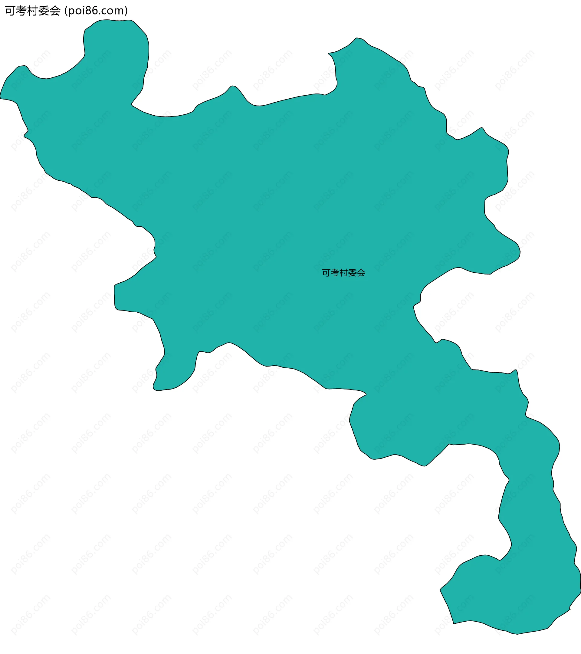 可考村委会边界地图