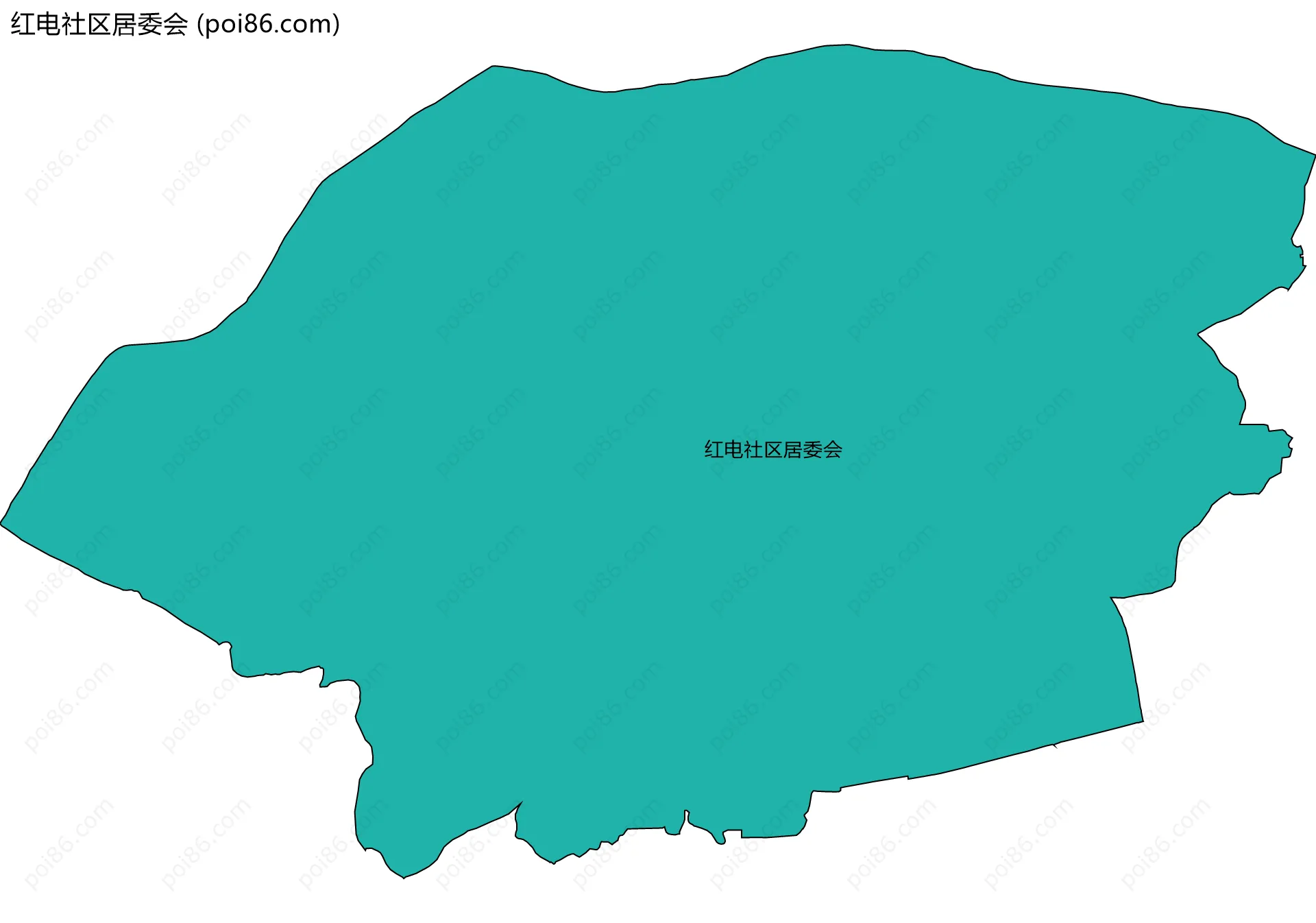 红电社区居委会边界地图