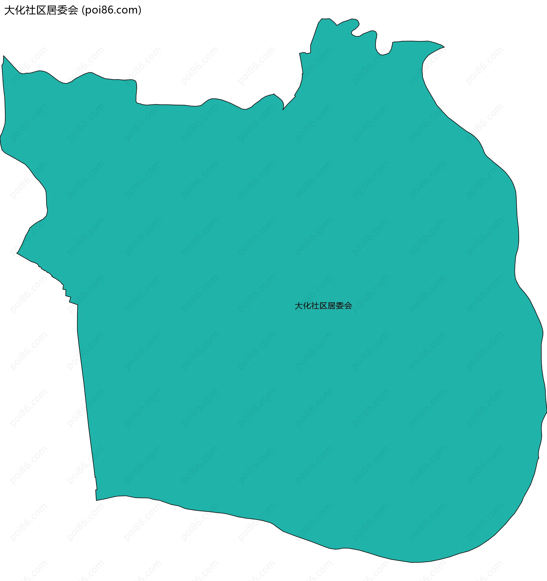 大化社区居委会边界地图