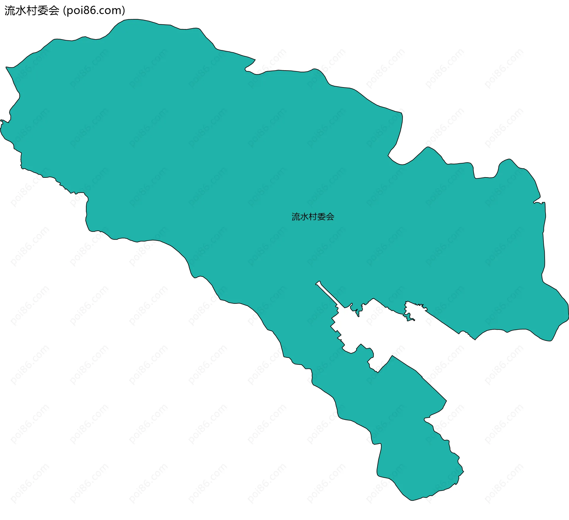 流水村委会边界地图