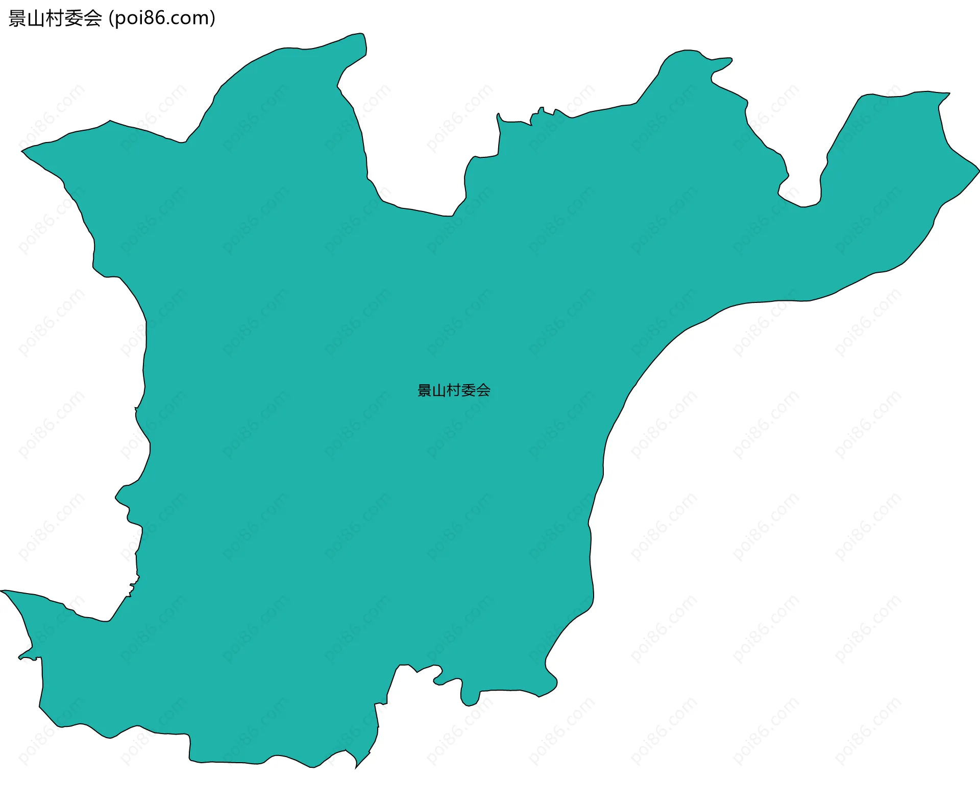 景山村委会边界地图