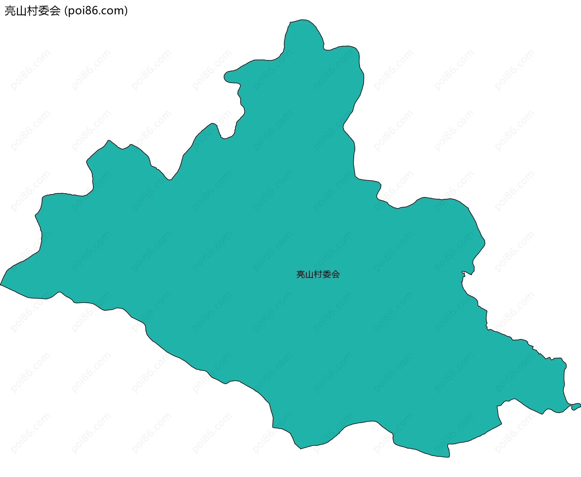 亮山村委会边界地图