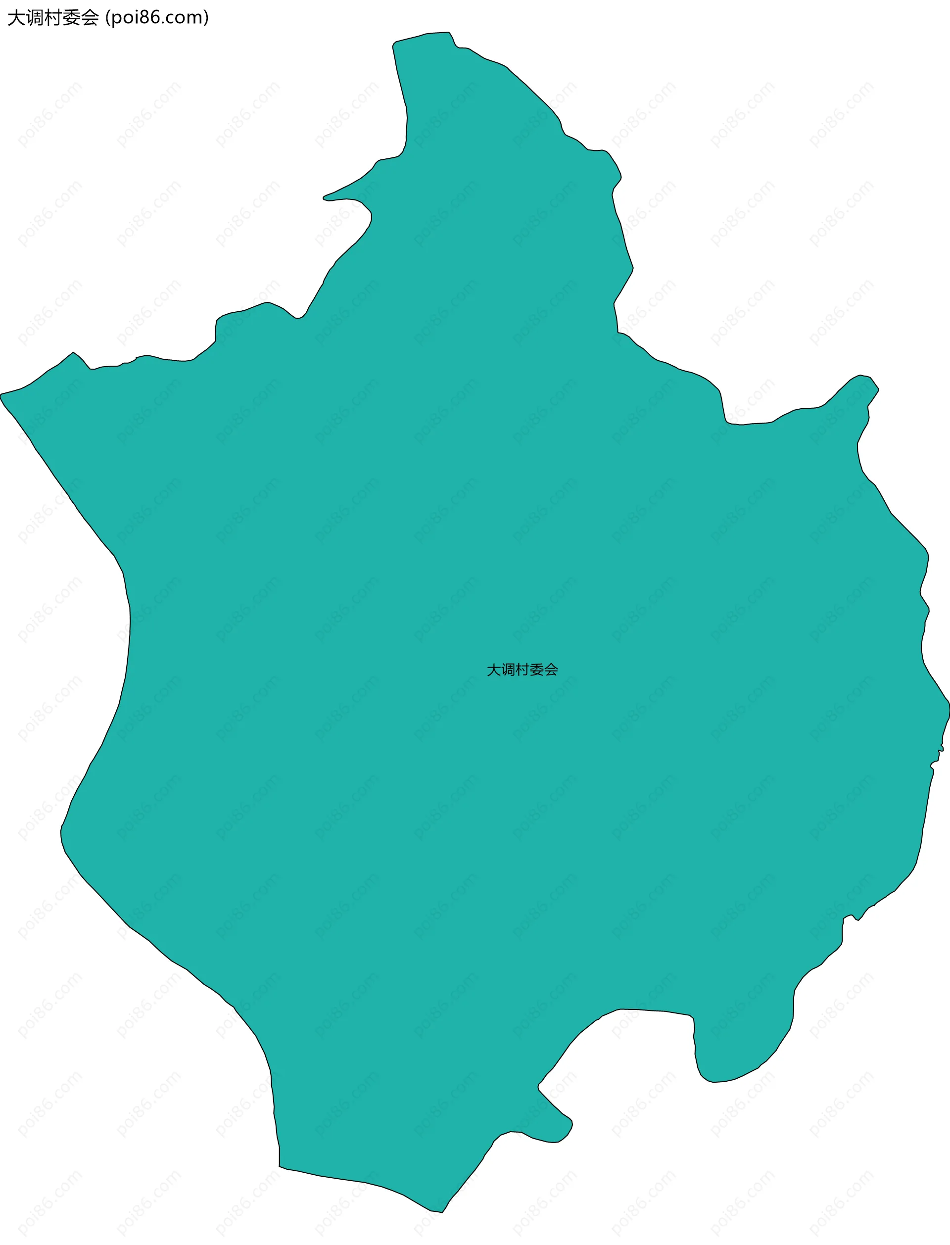 大调村委会边界地图