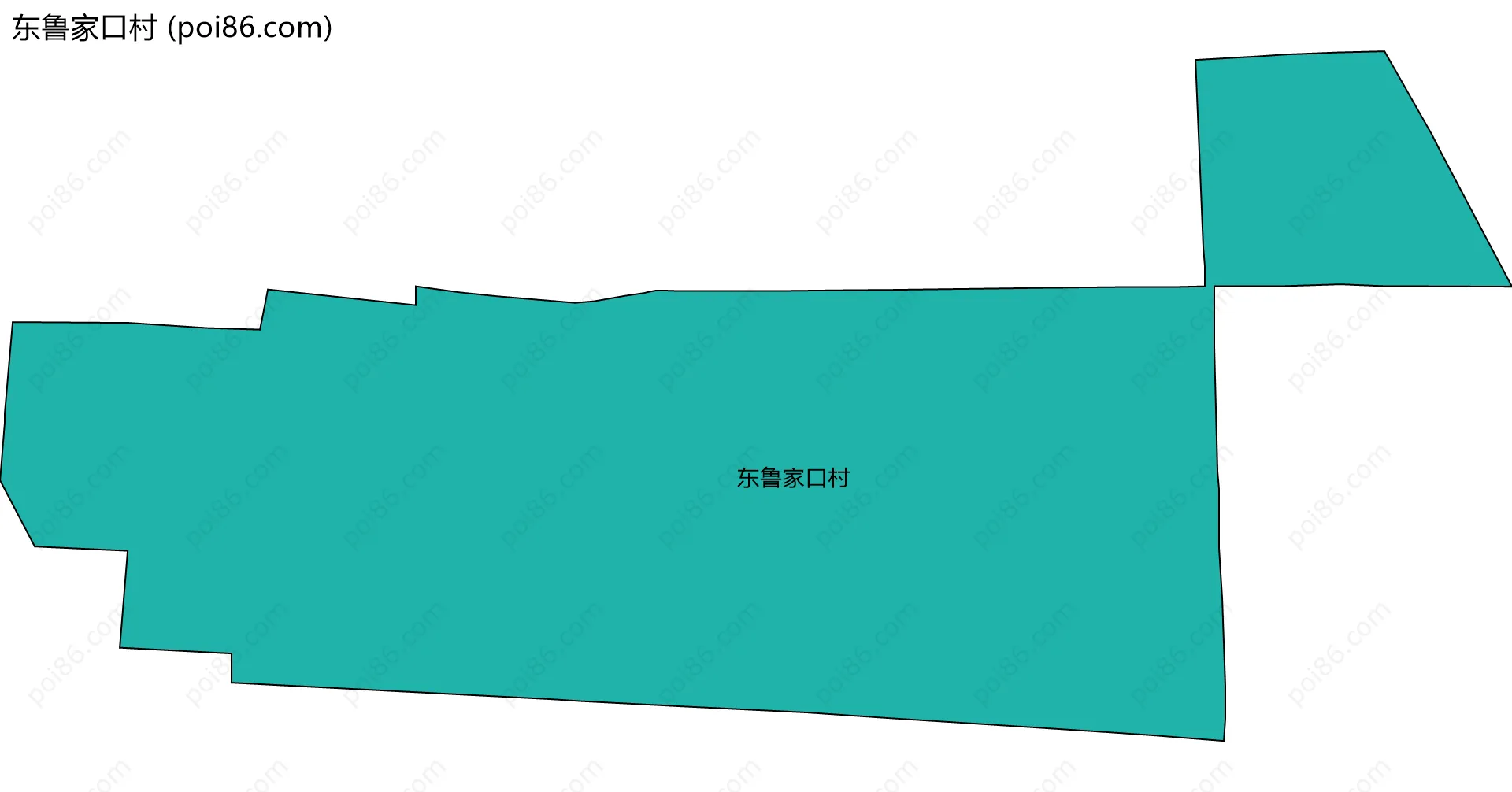 东鲁家口村边界地图