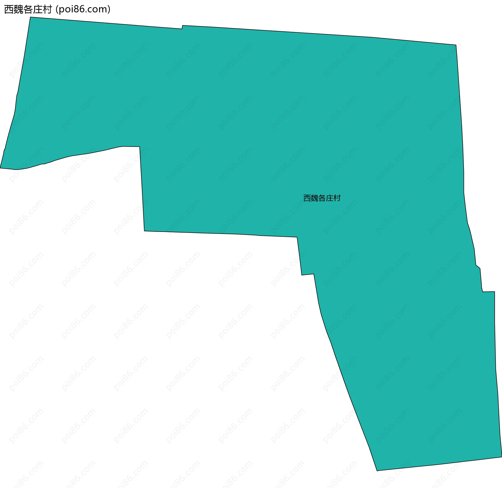 西魏各庄村边界地图
