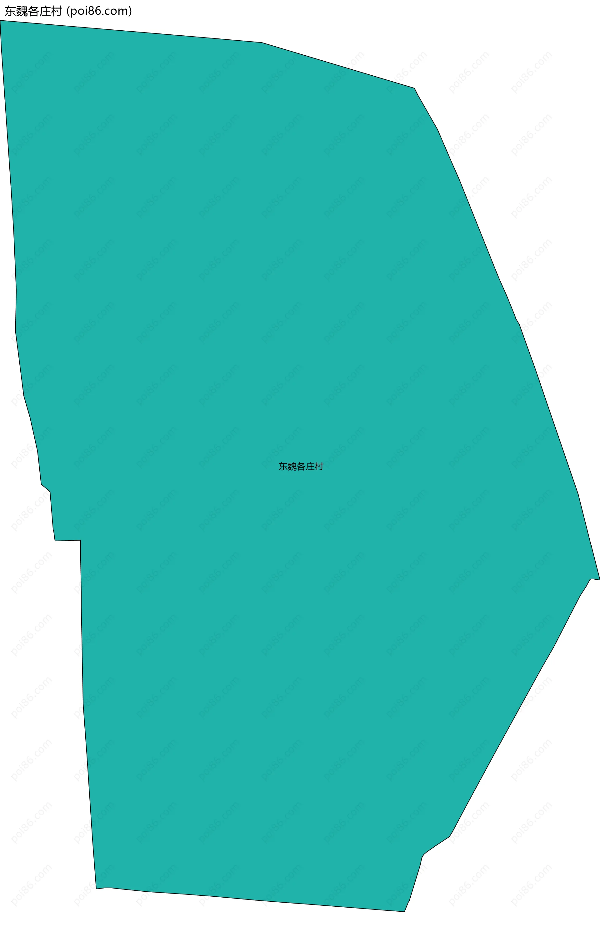 东魏各庄村边界地图