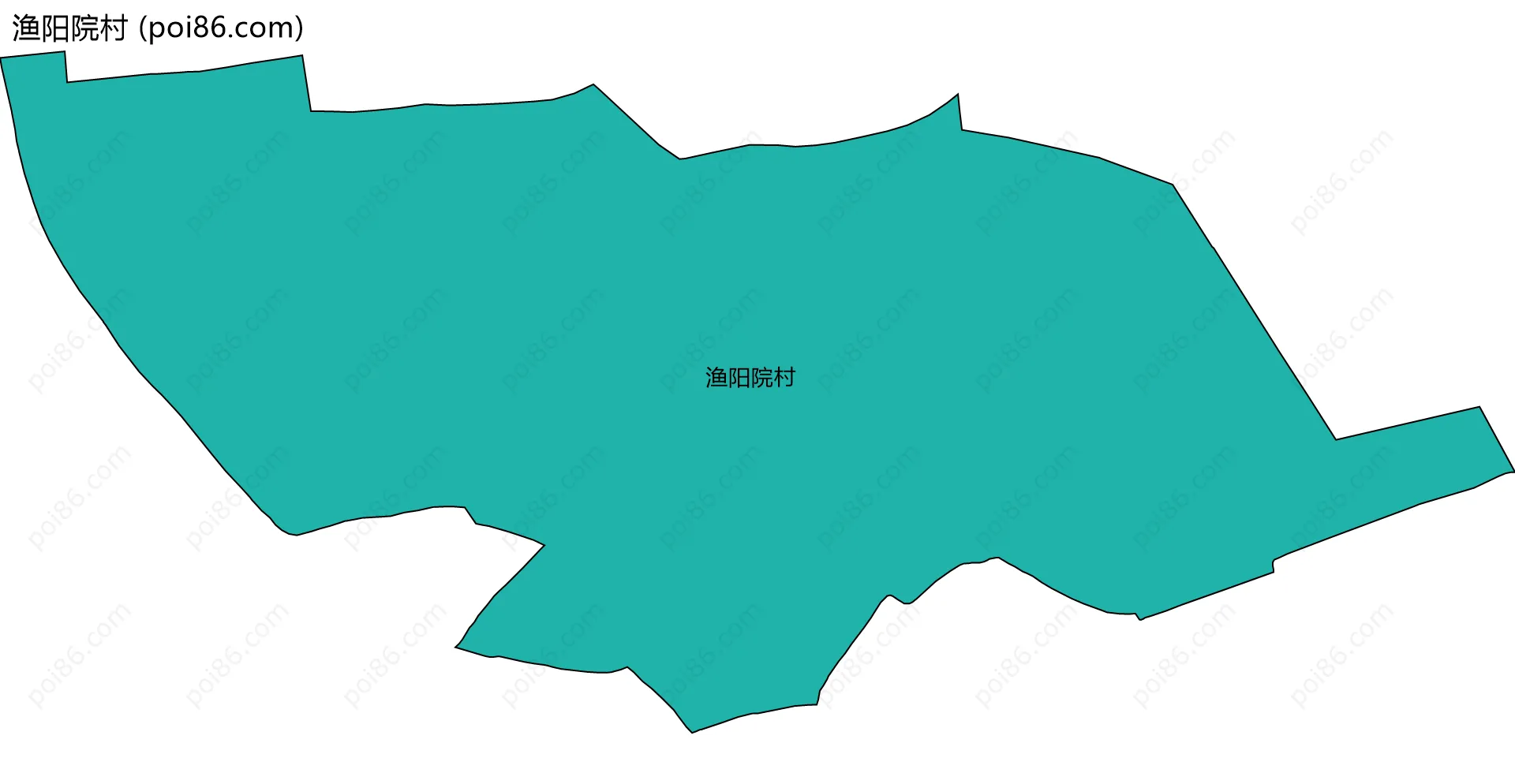 渔阳院村边界地图