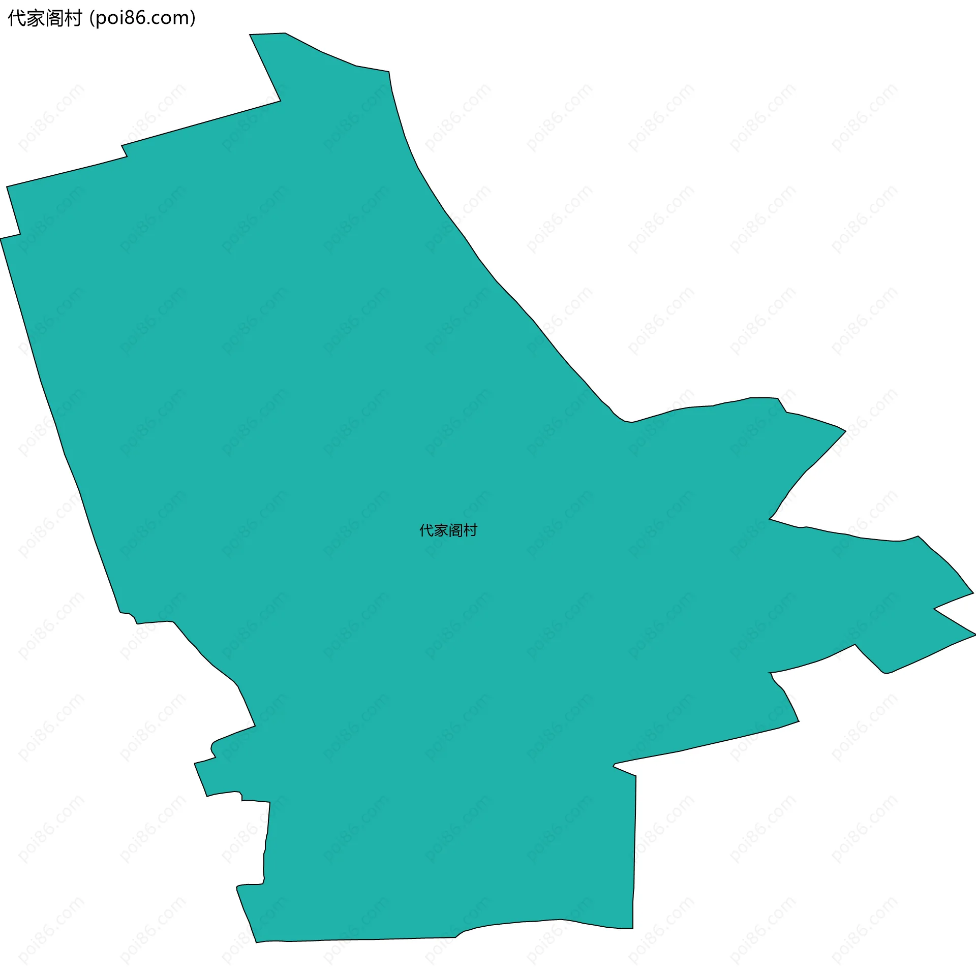代家阁村边界地图