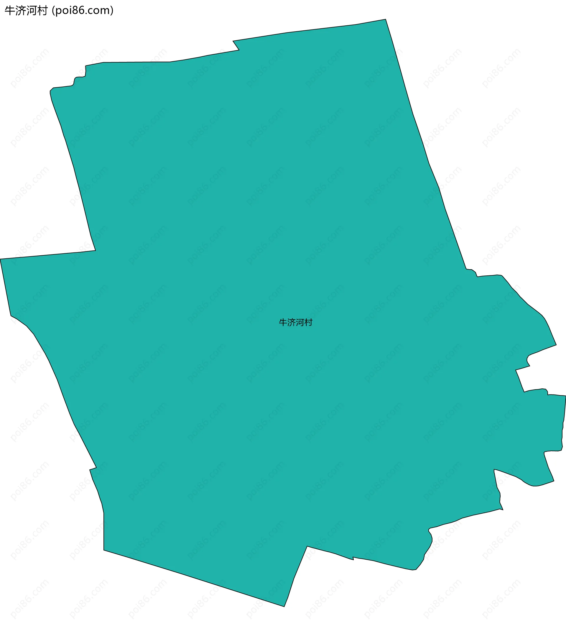 牛济河村边界地图