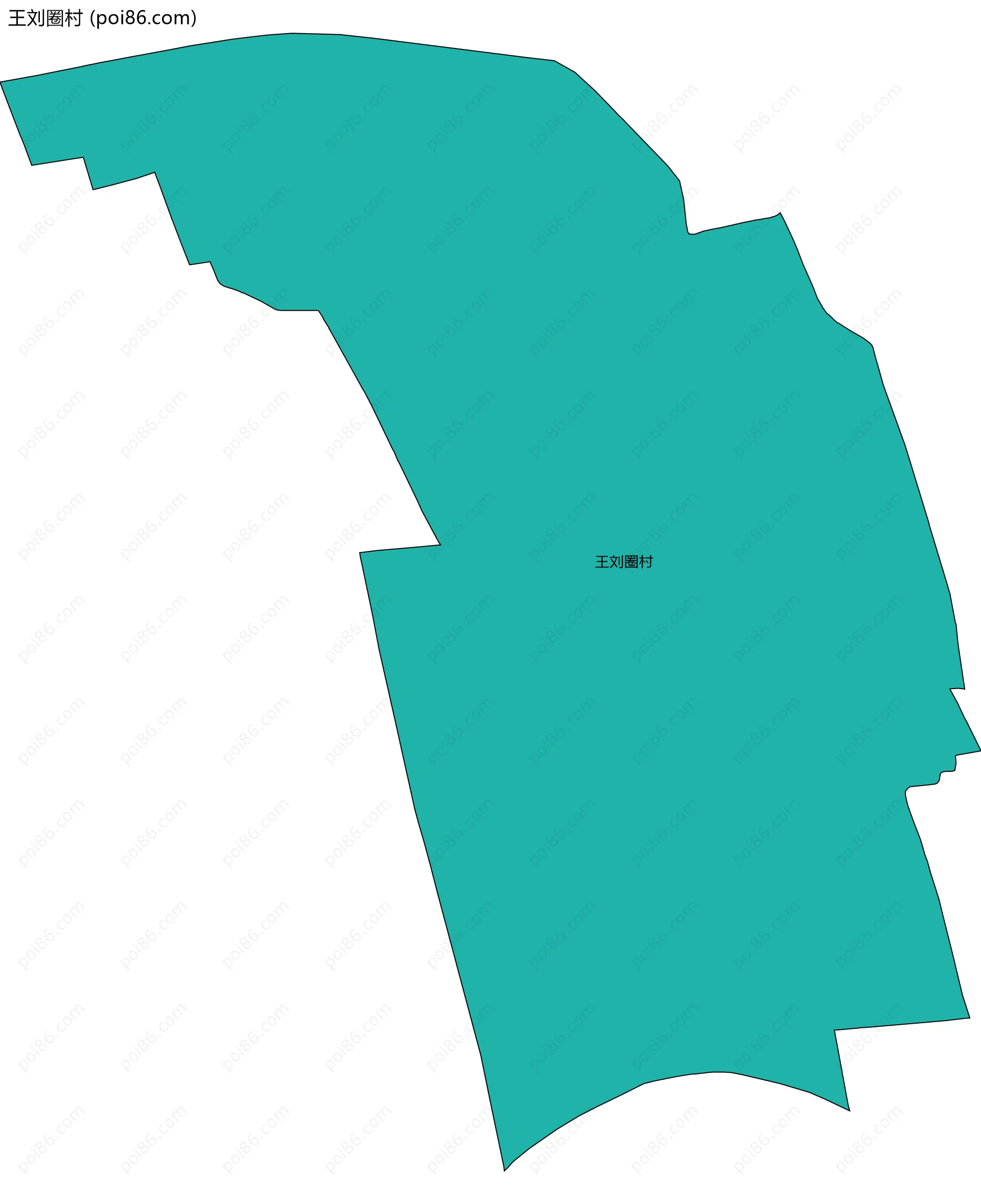 王刘圈村边界地图