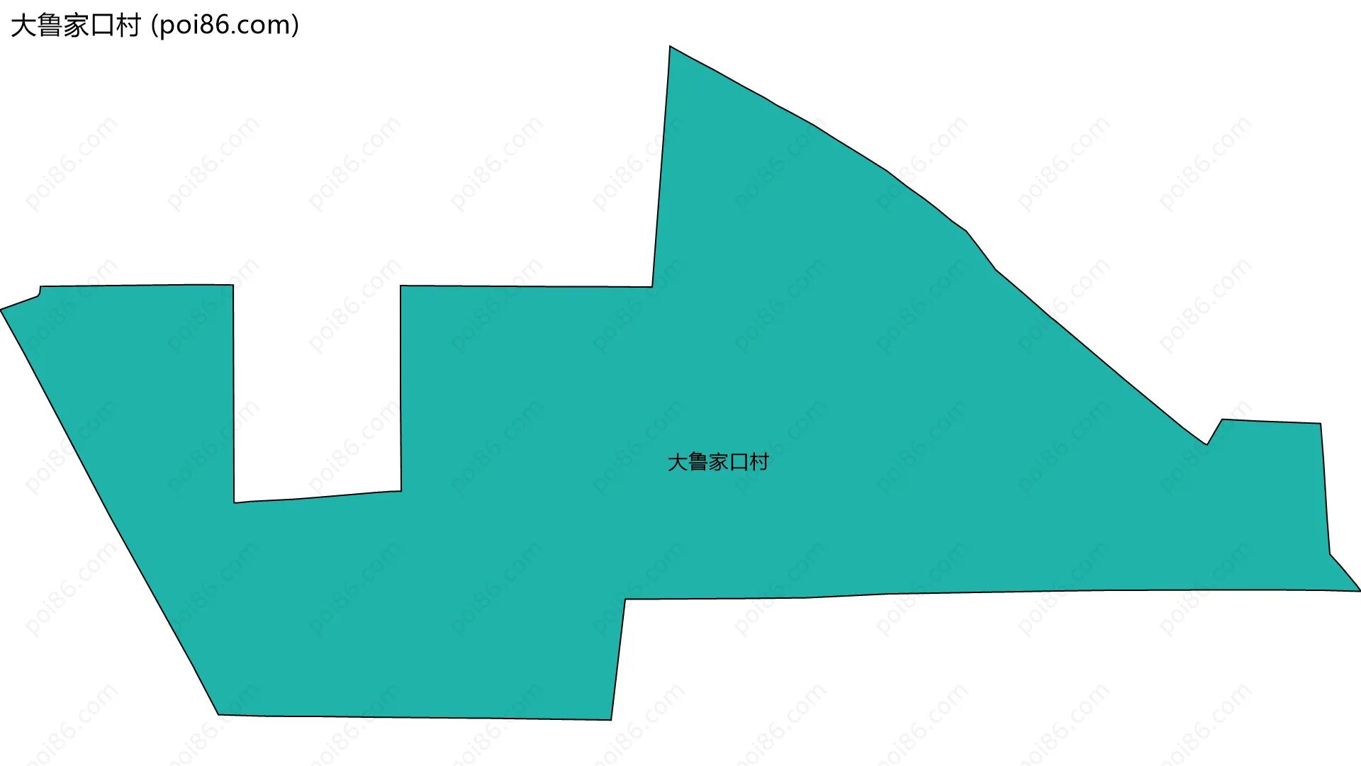 大鲁家口村边界地图