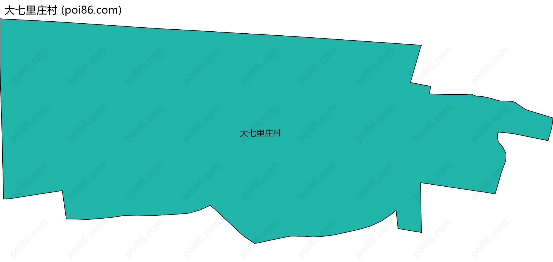 大七里庄村边界地图