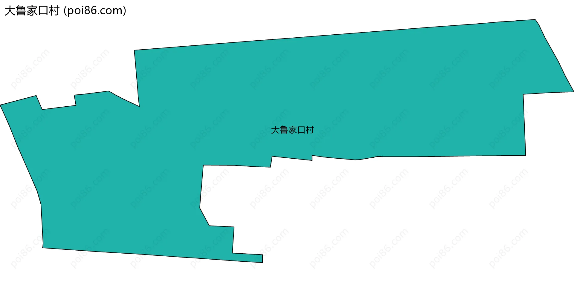 大鲁家口村边界地图