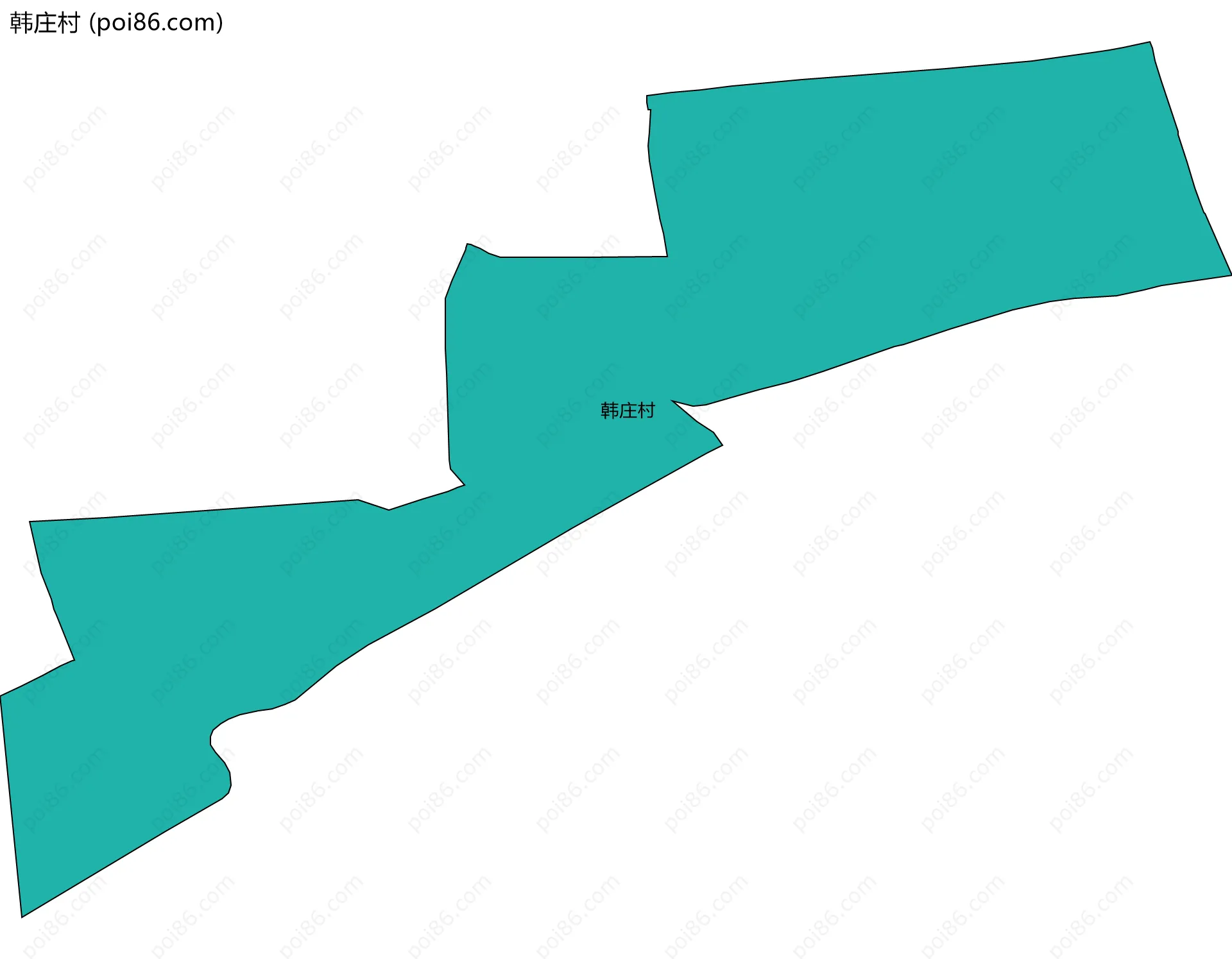 韩庄村边界地图