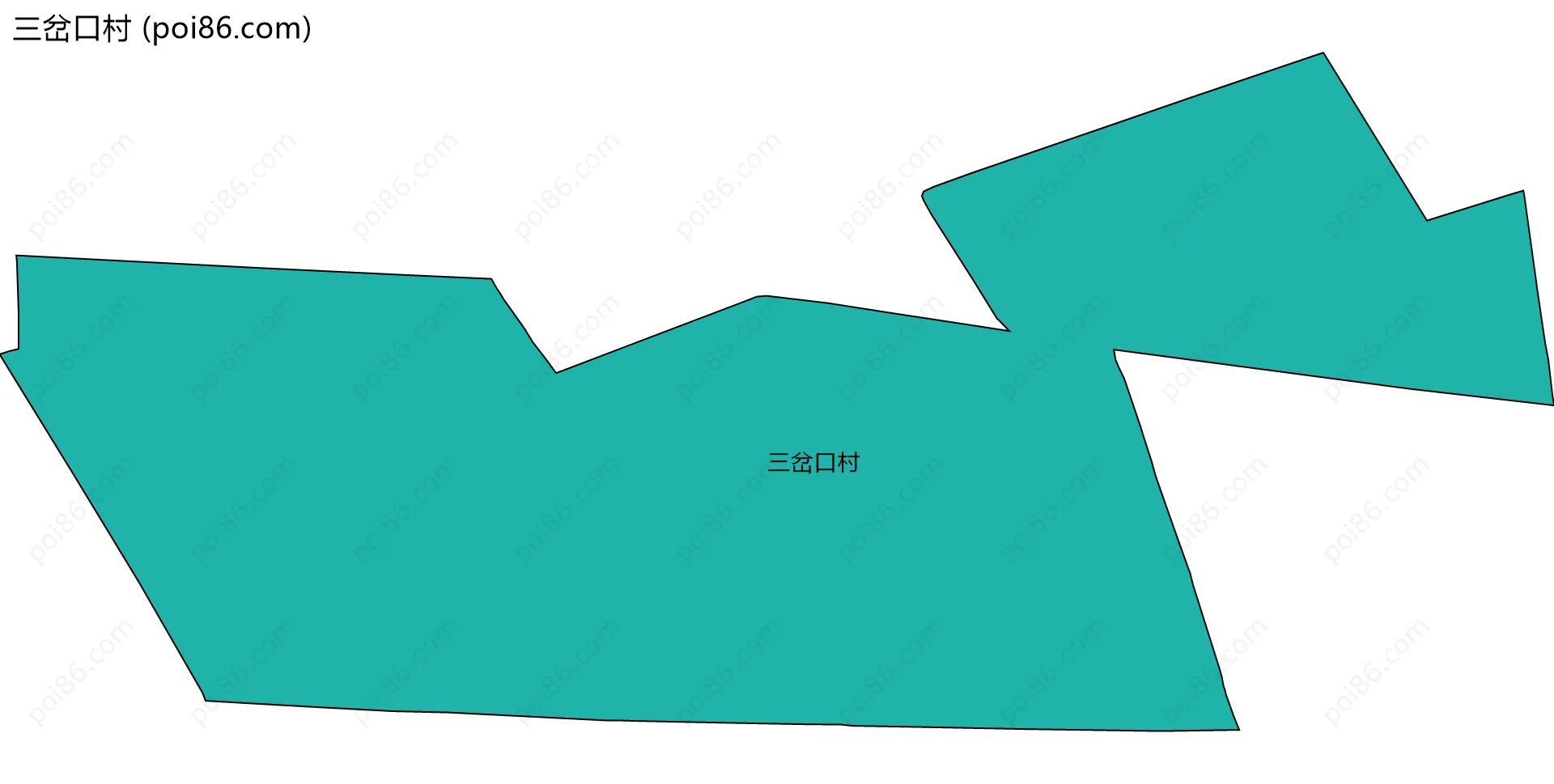 三岔口村边界地图