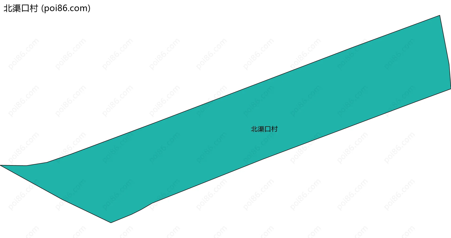 北渠口村边界地图