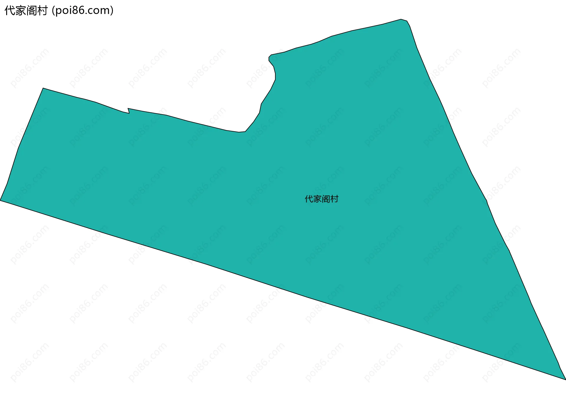 代家阁村边界地图