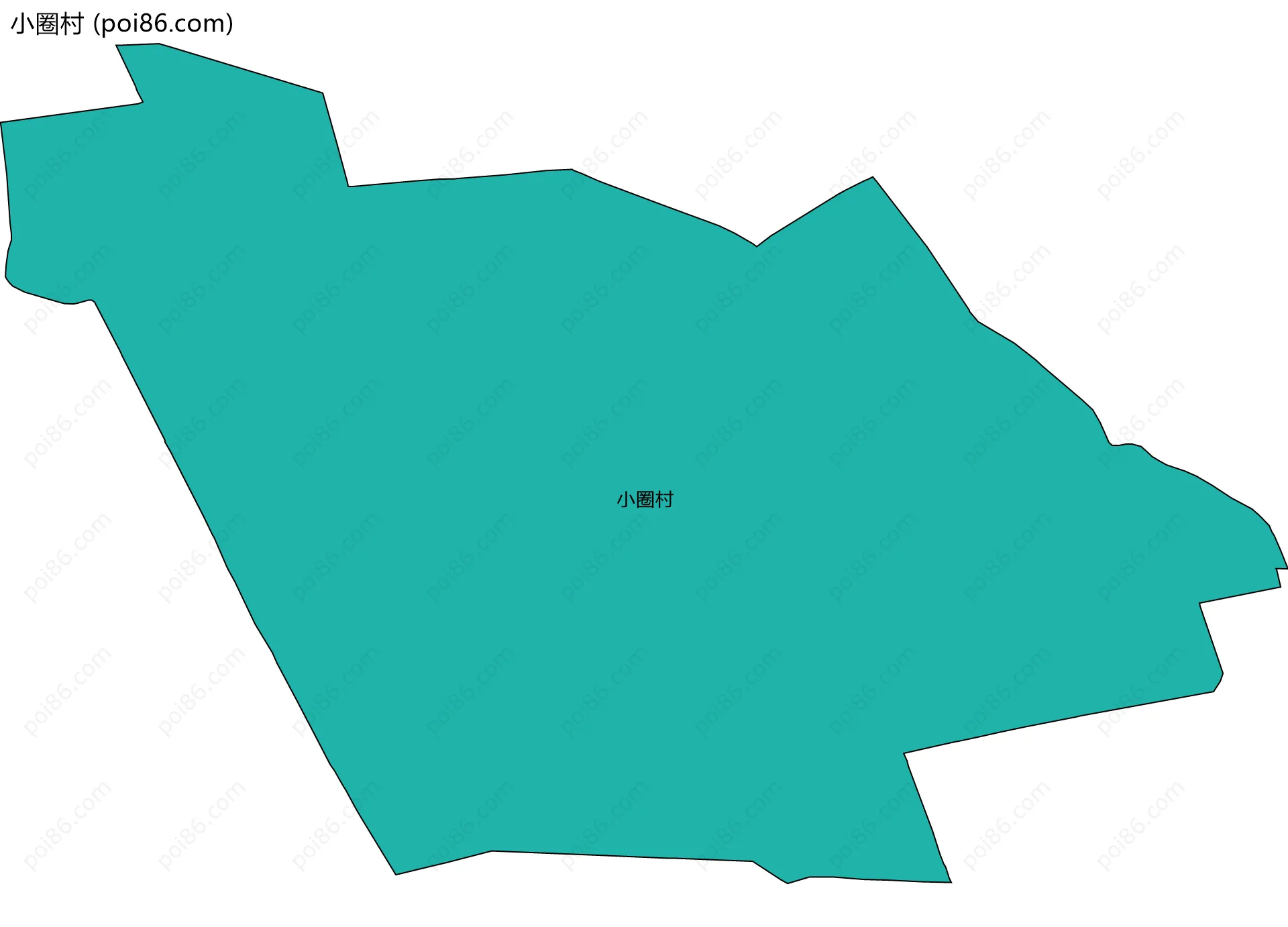 小圈村边界地图