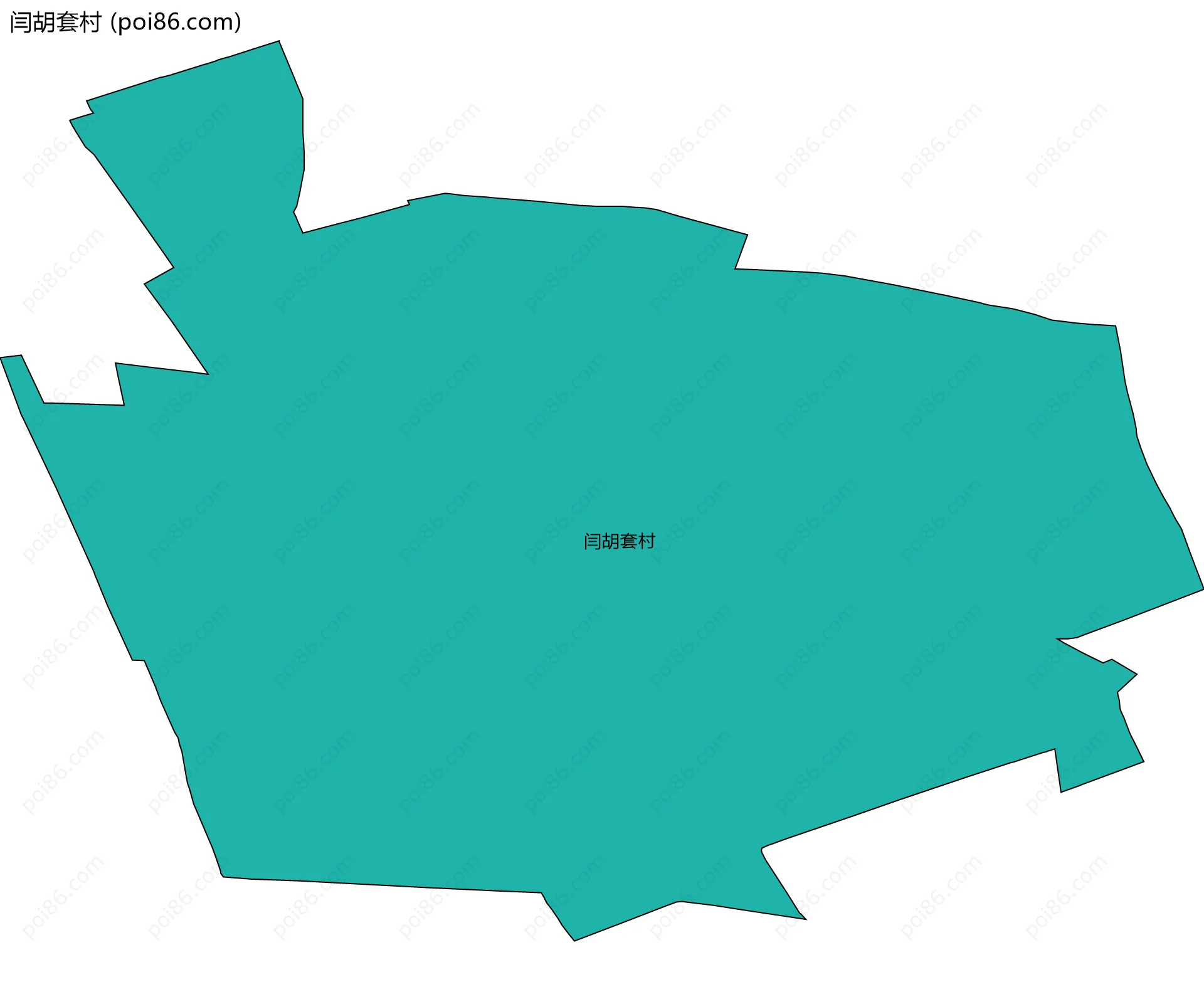 闫胡套村边界地图