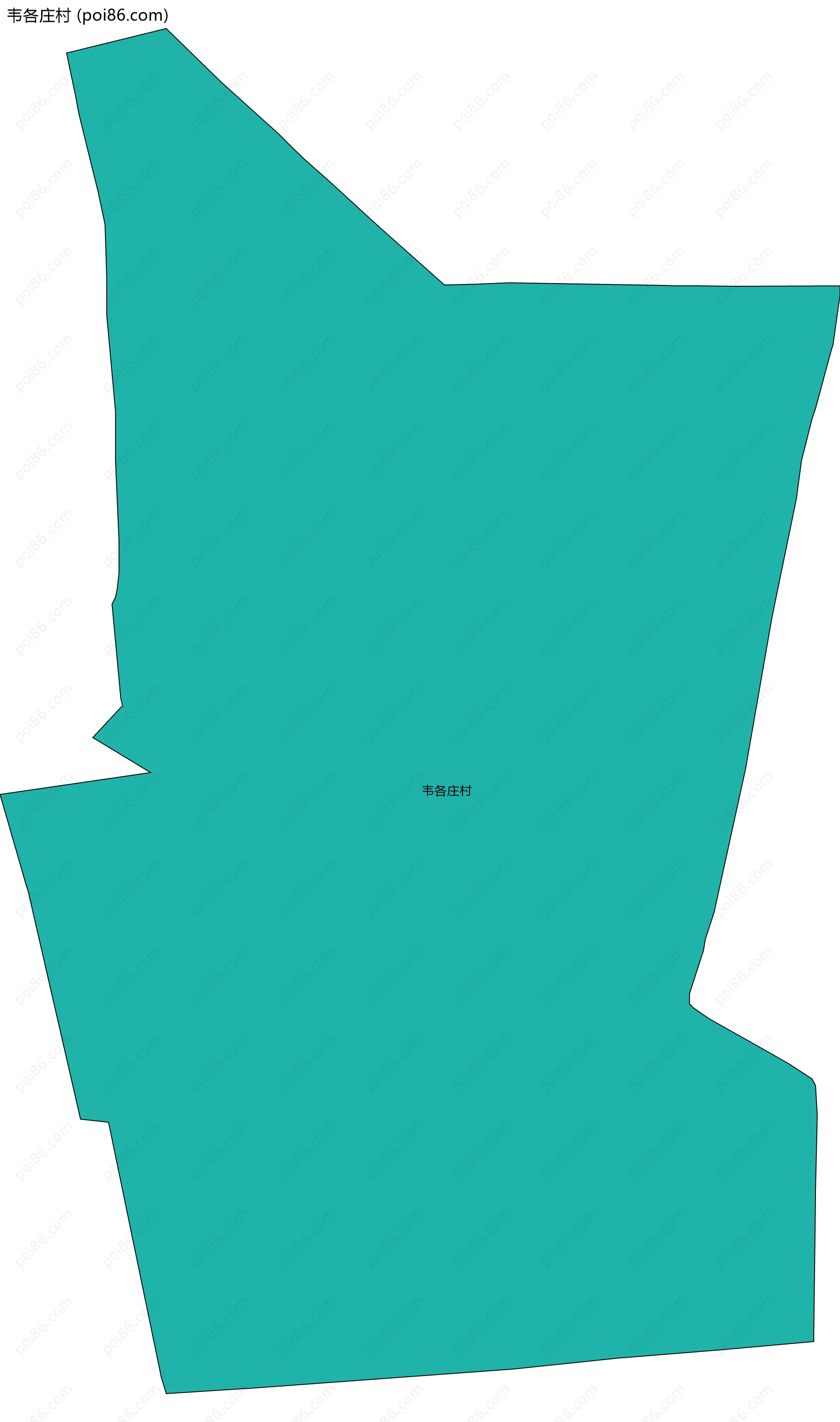 韦各庄村边界地图