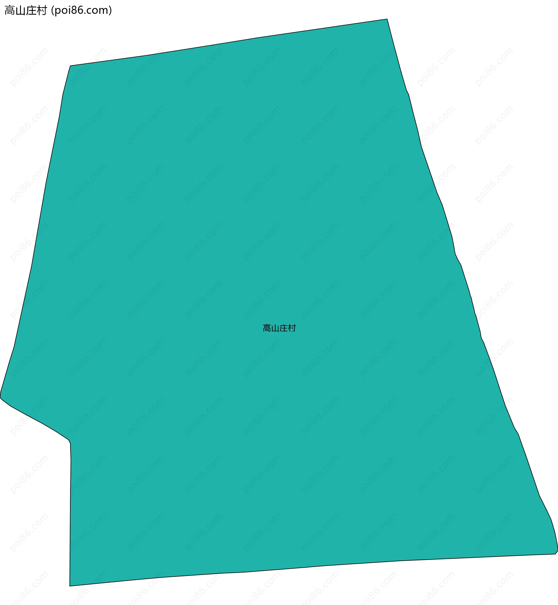 高山庄村边界地图