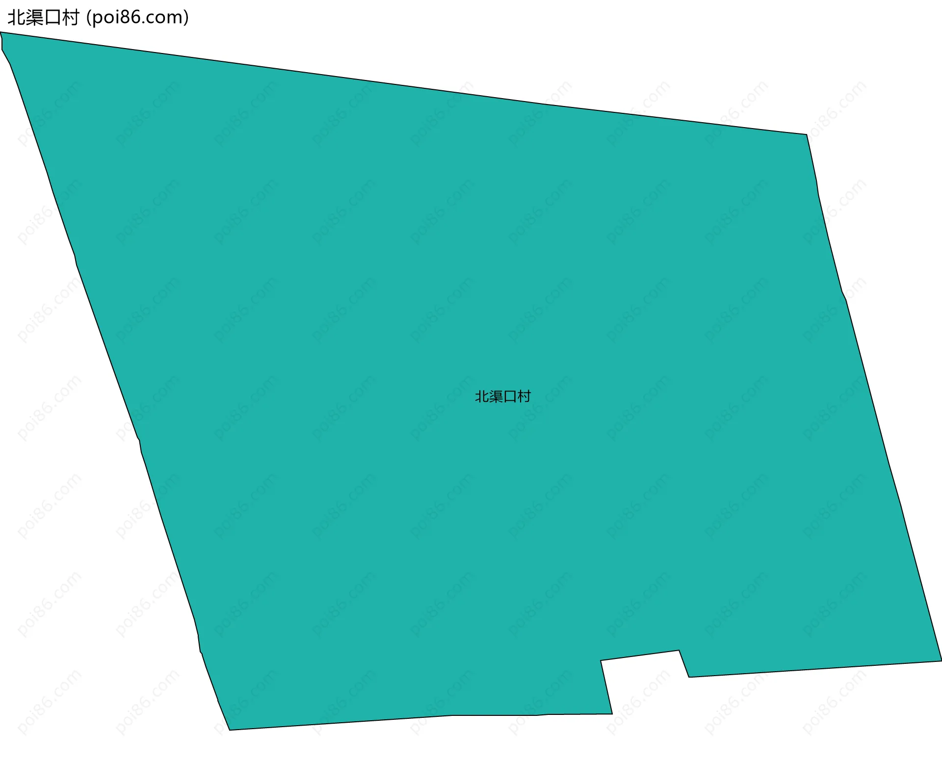 北渠口村边界地图