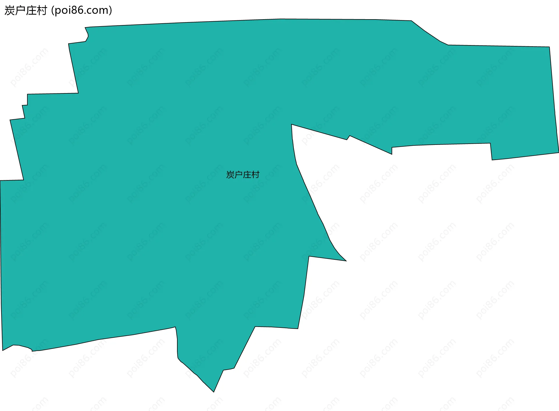 炭户庄村边界地图