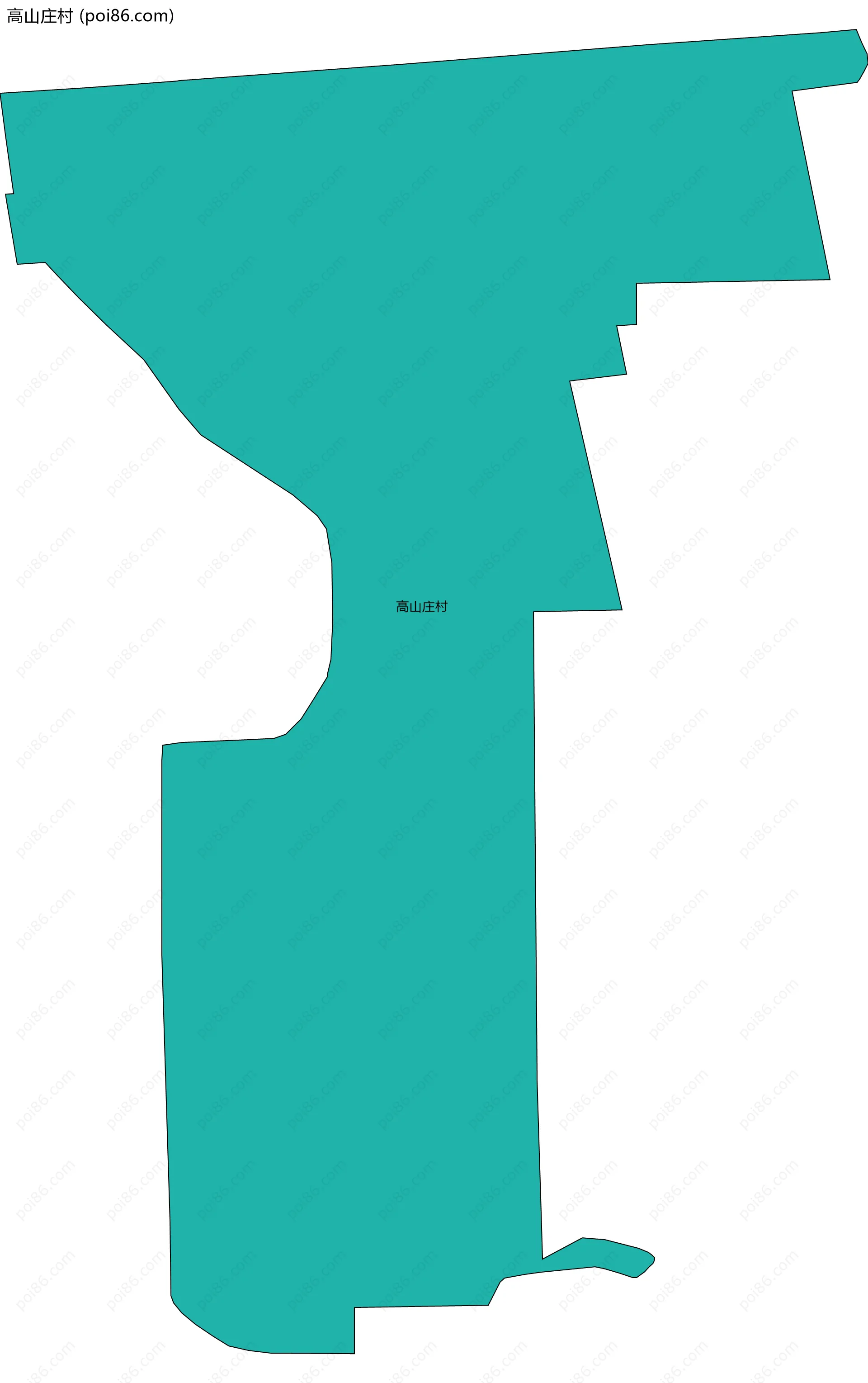 高山庄村边界地图