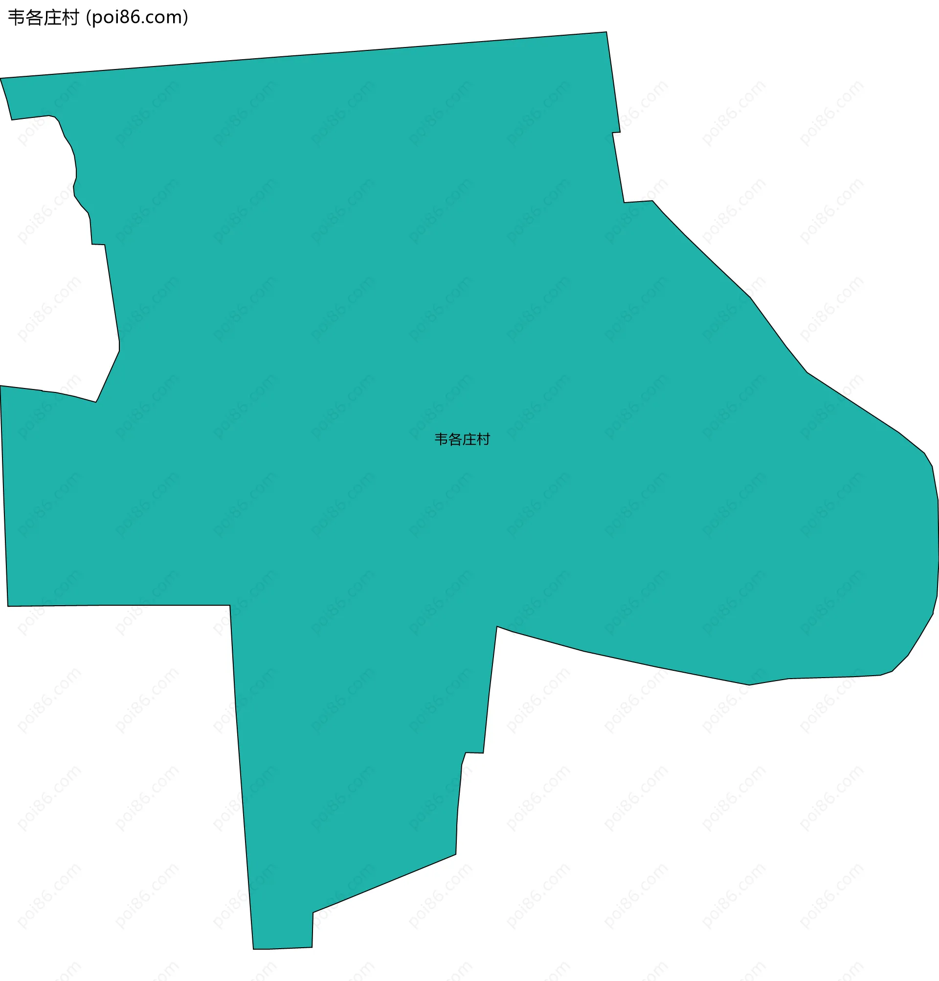 韦各庄村边界地图
