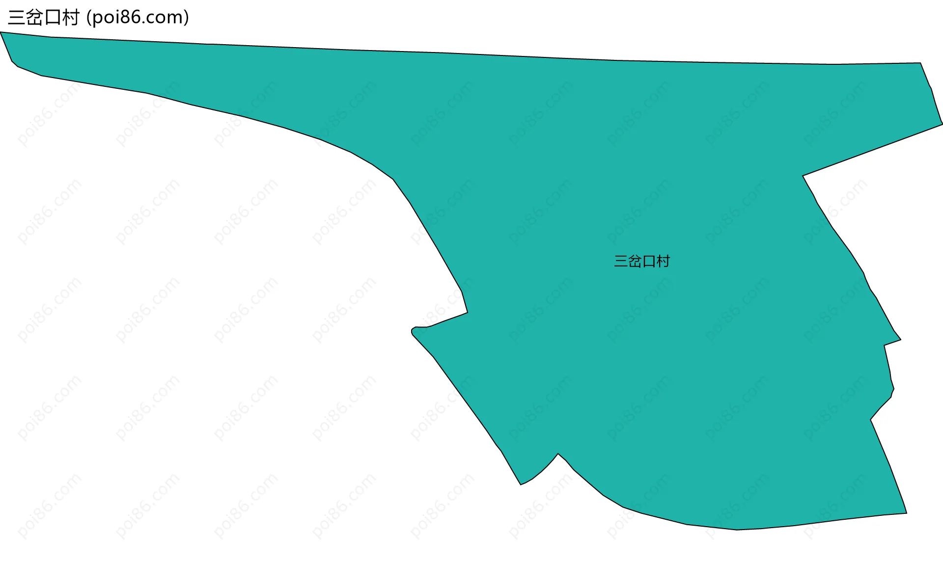 三岔口村边界地图