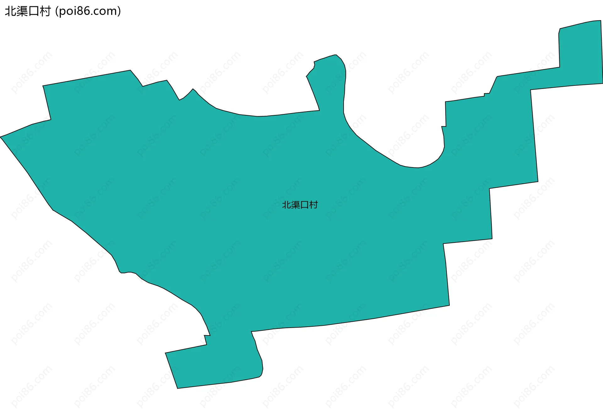 北渠口村边界地图