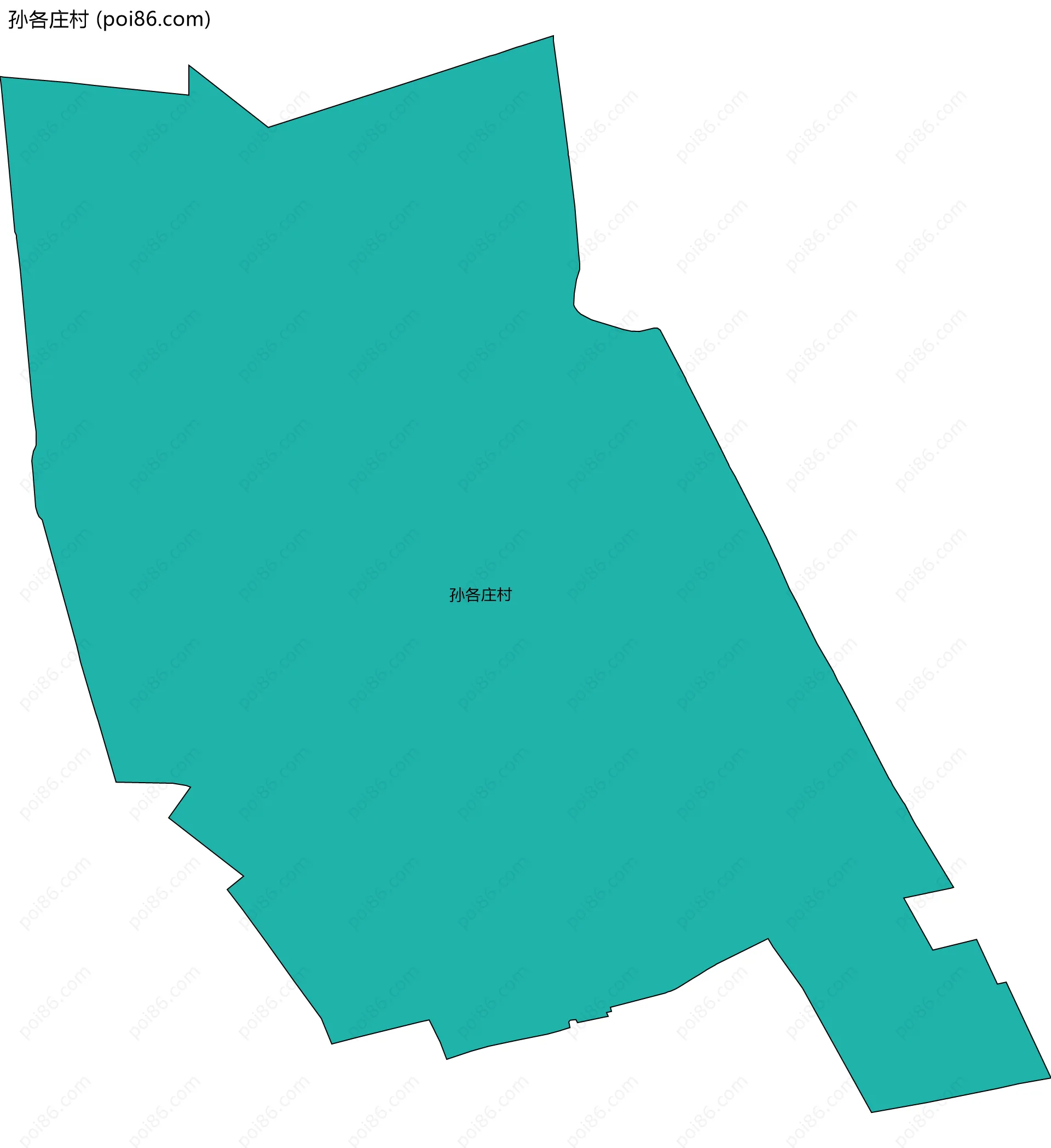 孙各庄村边界地图
