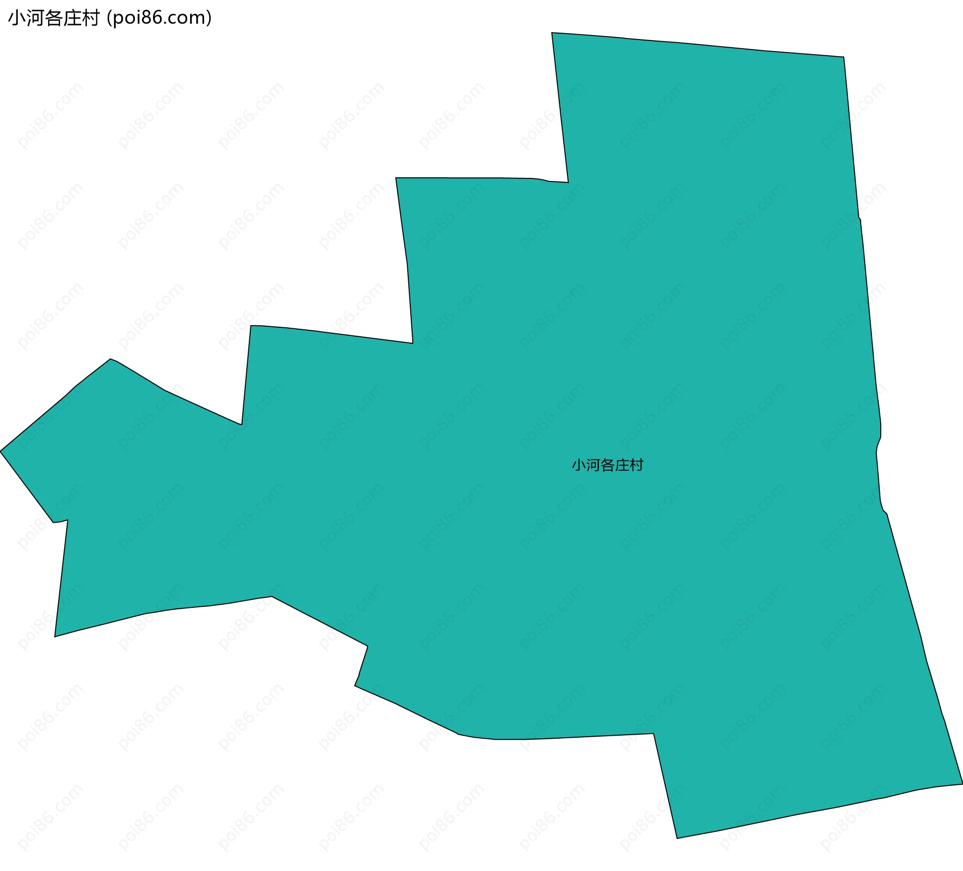 小河各庄村边界地图