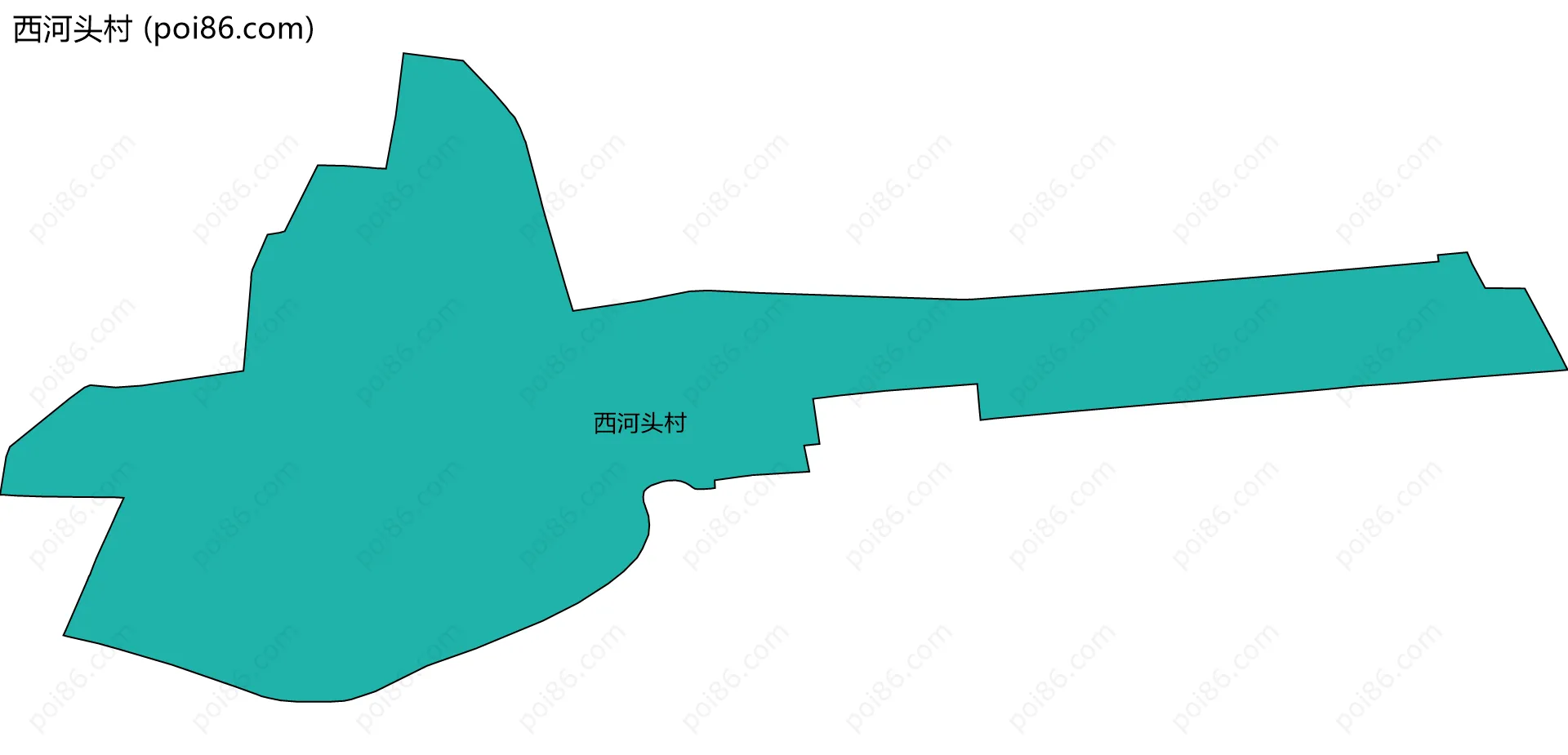 西河头村边界地图