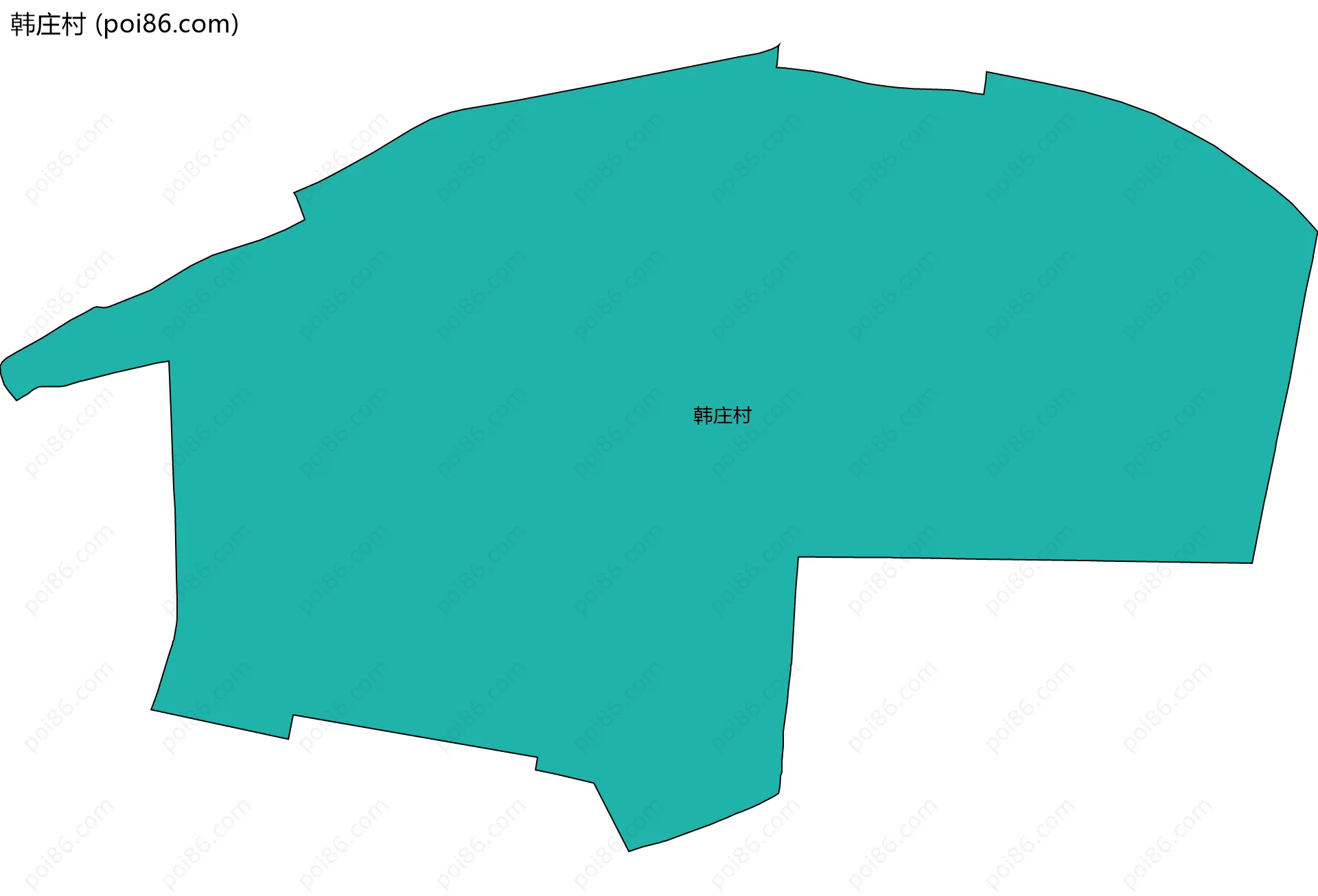 韩庄村边界地图