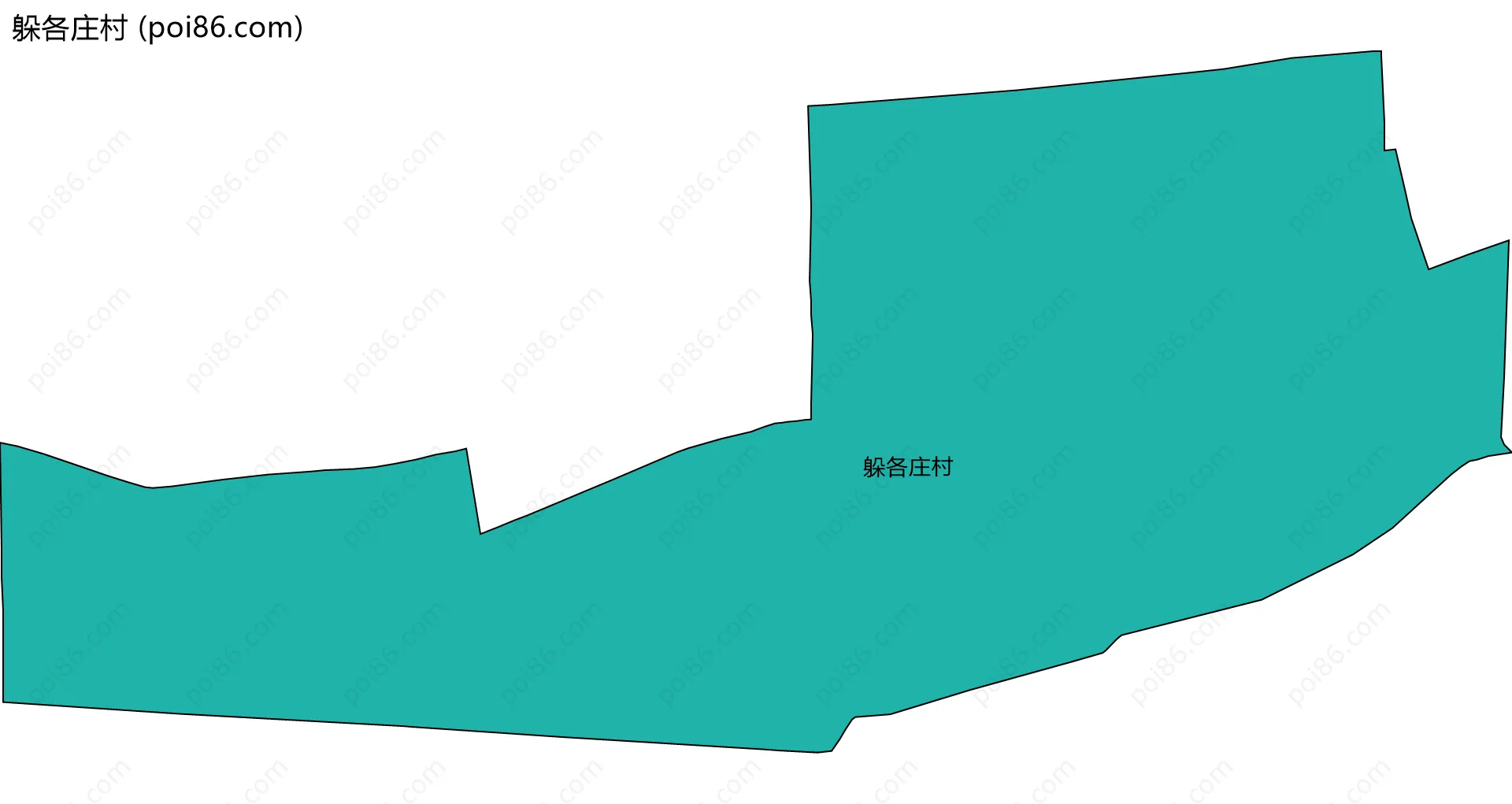 躲各庄村边界地图