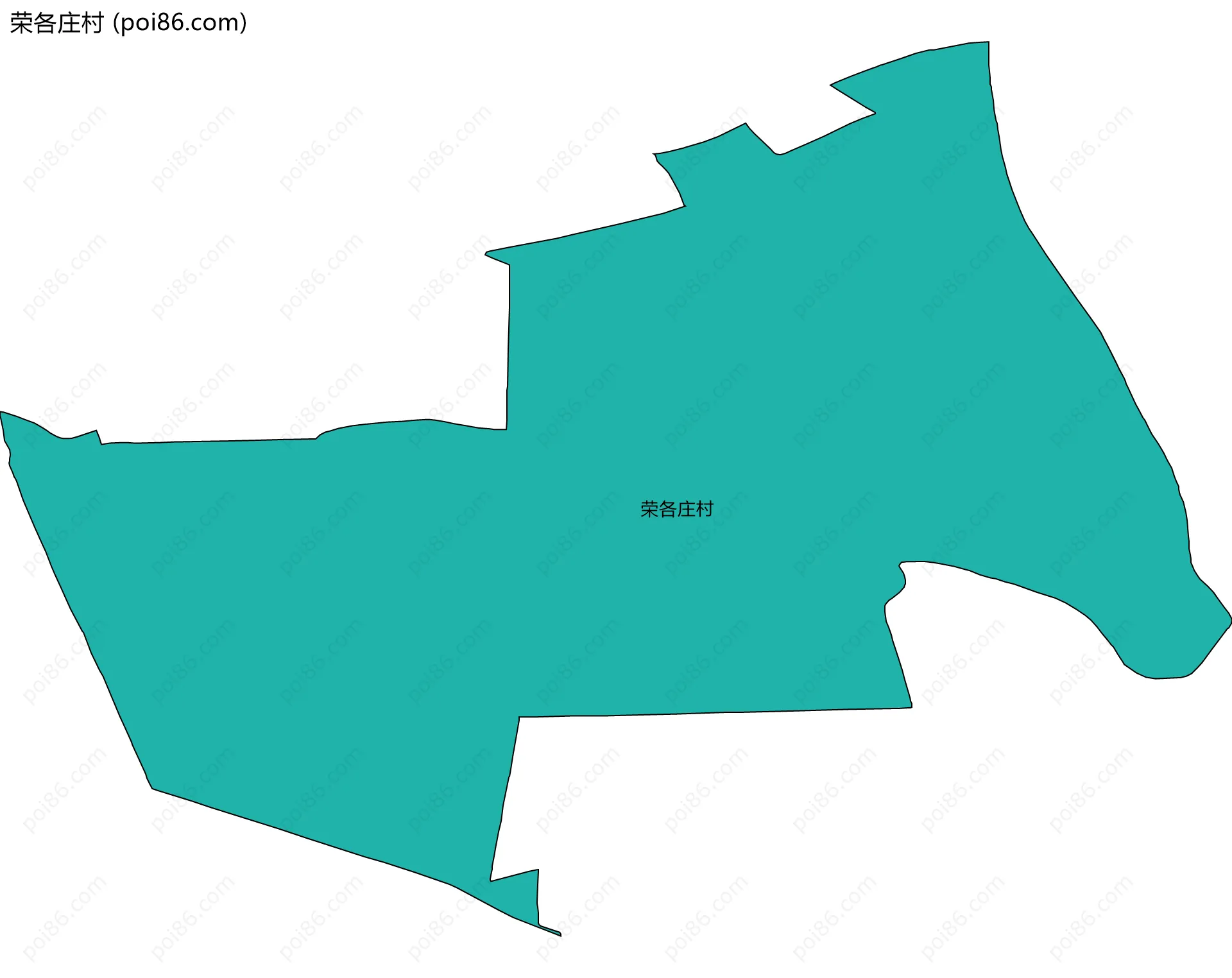 荣各庄村边界地图