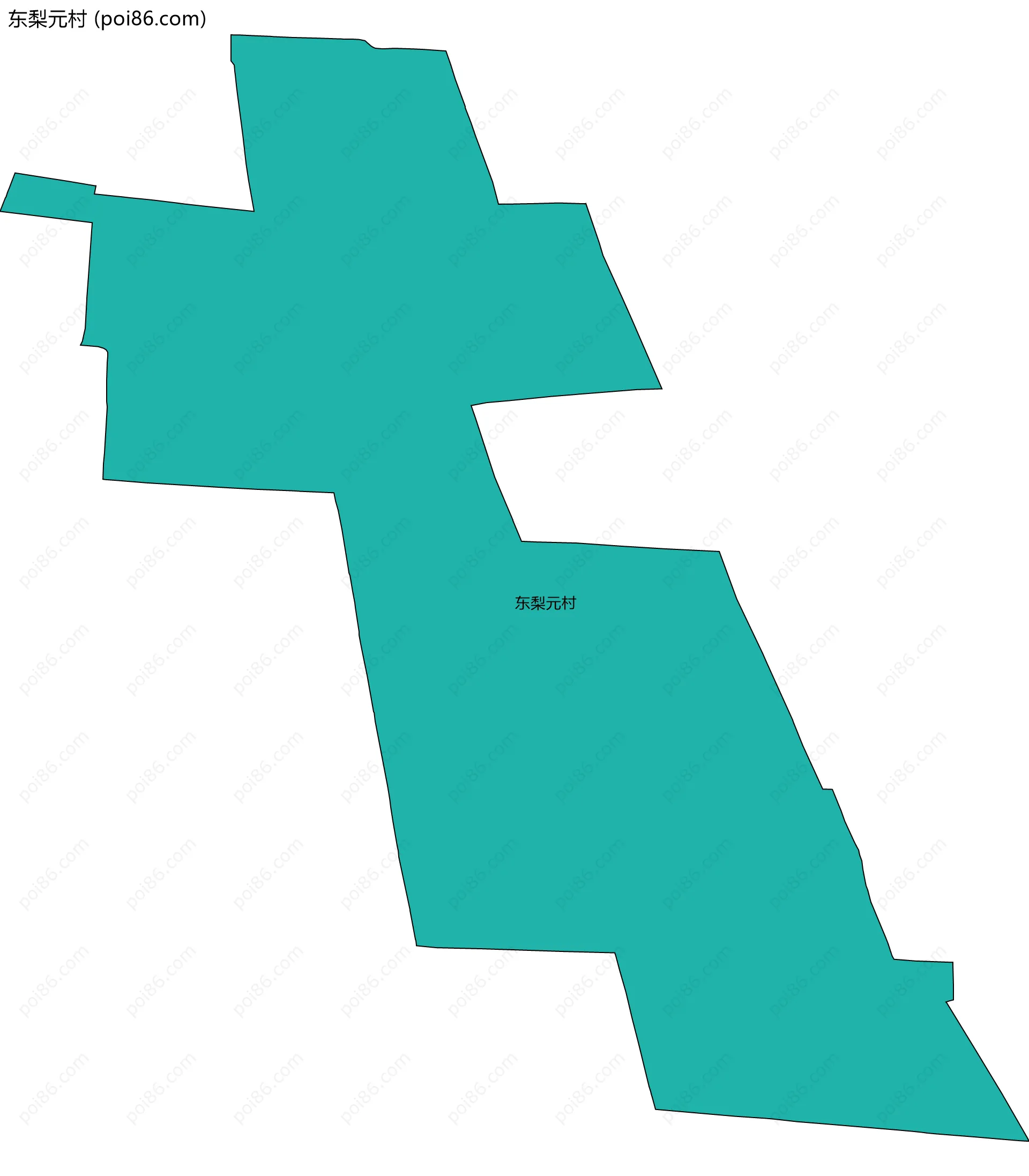 东梨元村边界地图