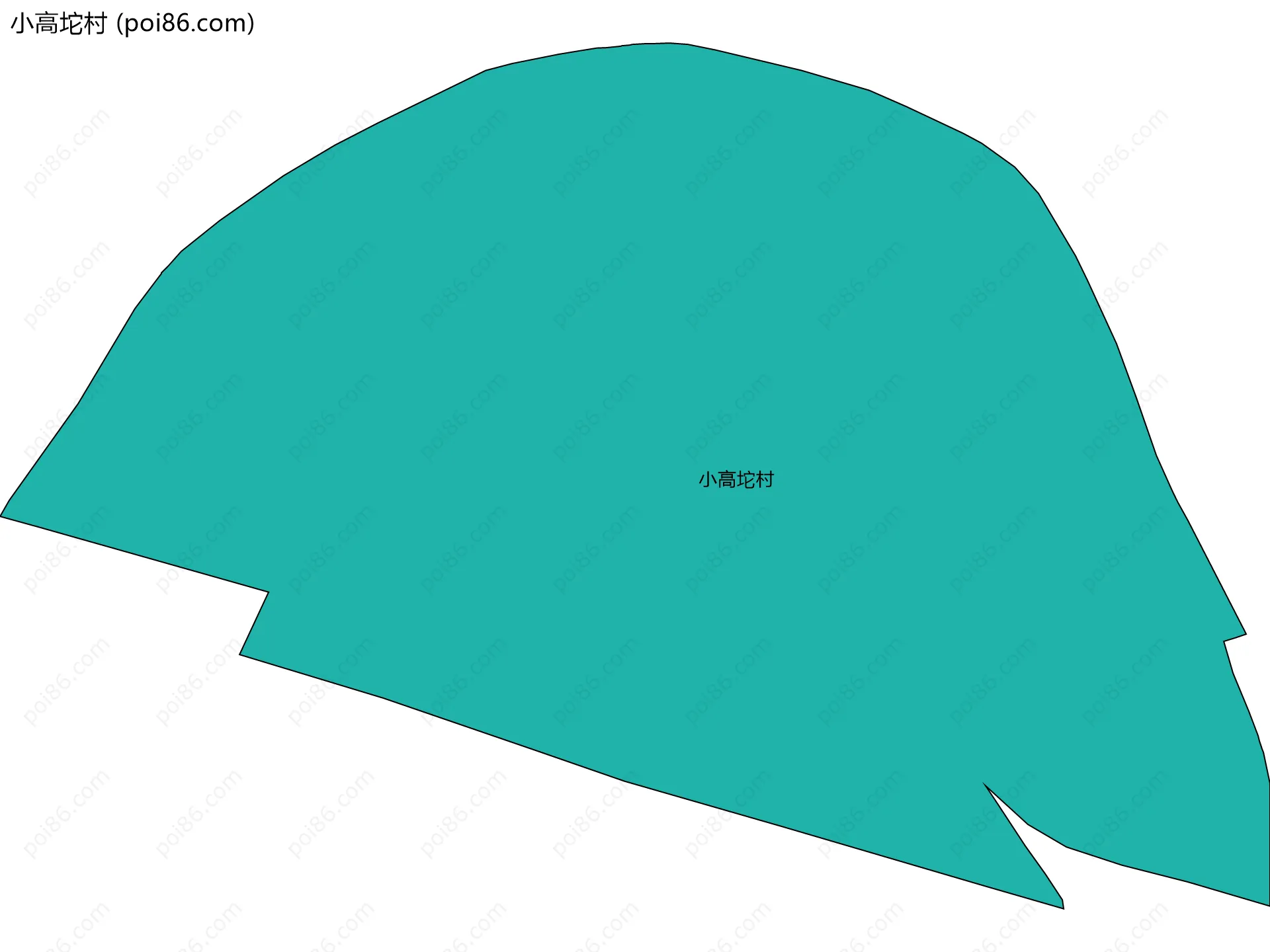 小高坨村边界地图