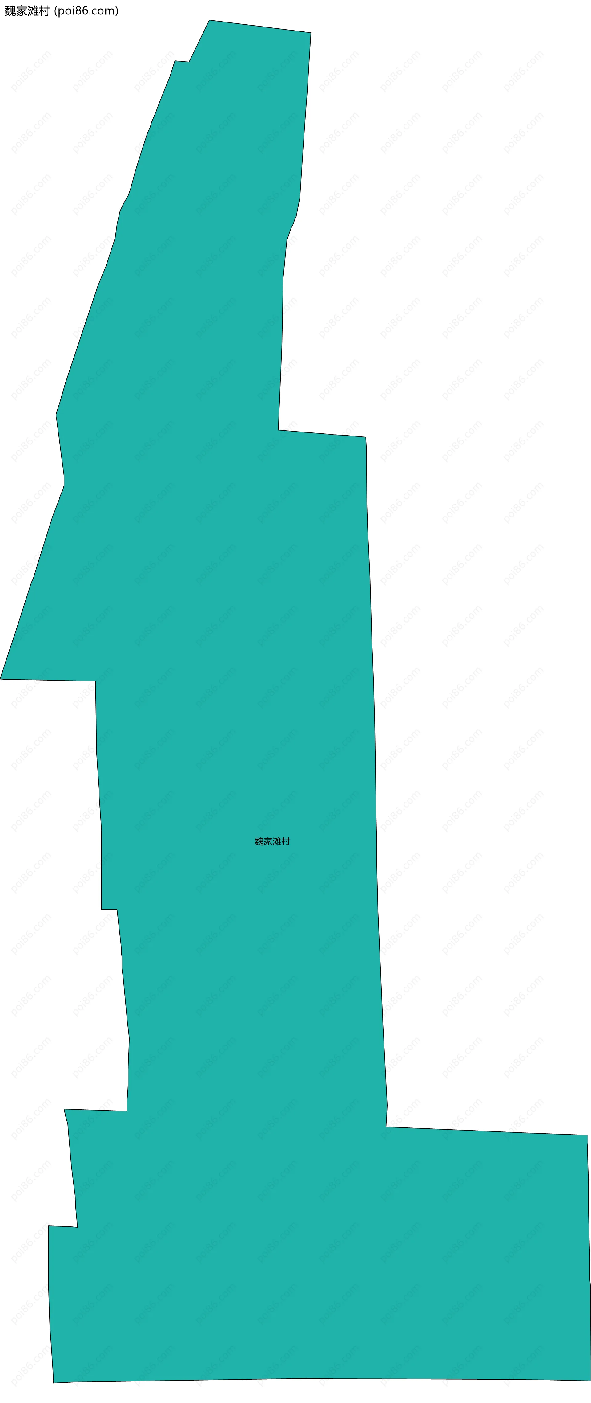 魏家滩村边界地图