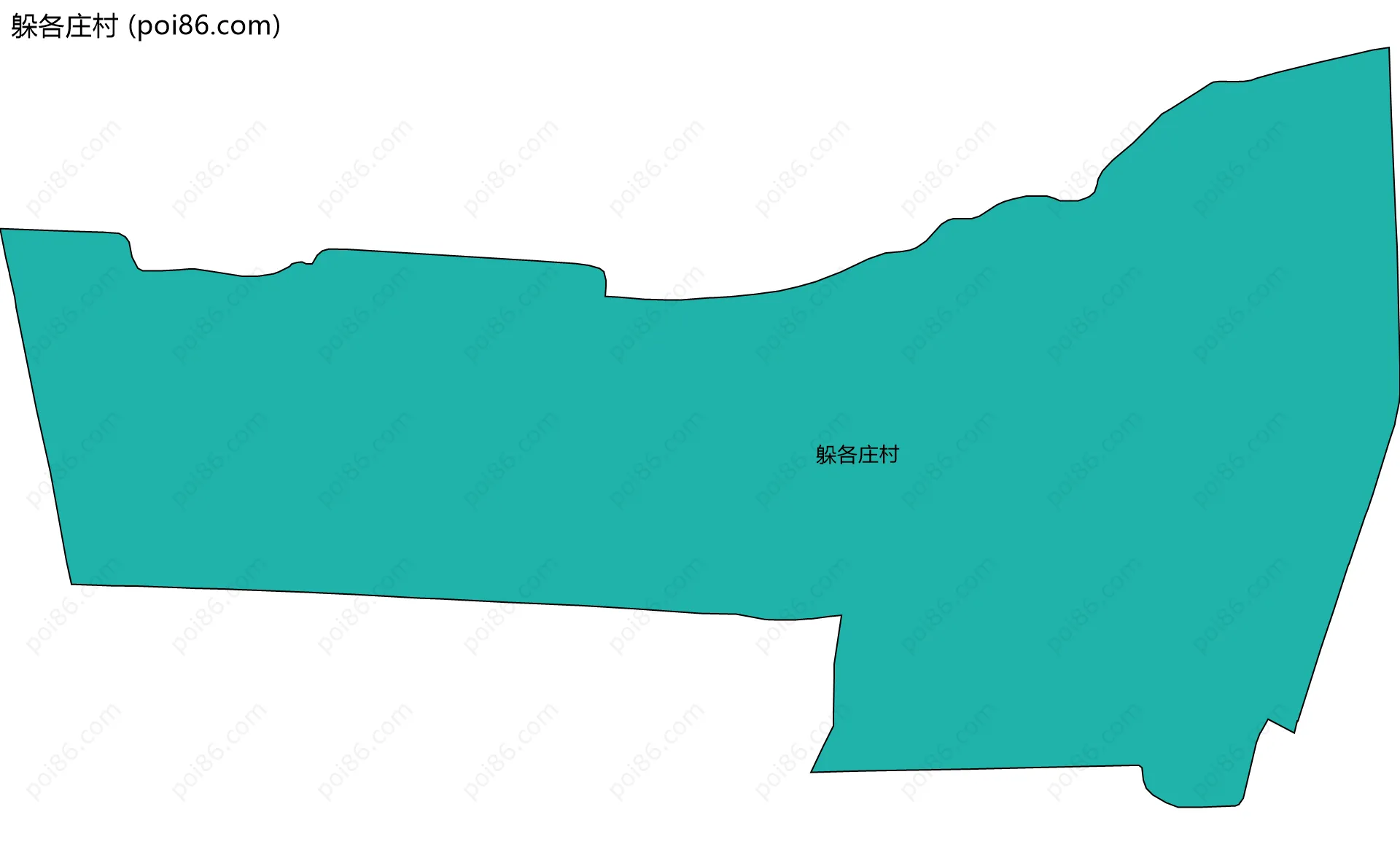 躲各庄村边界地图