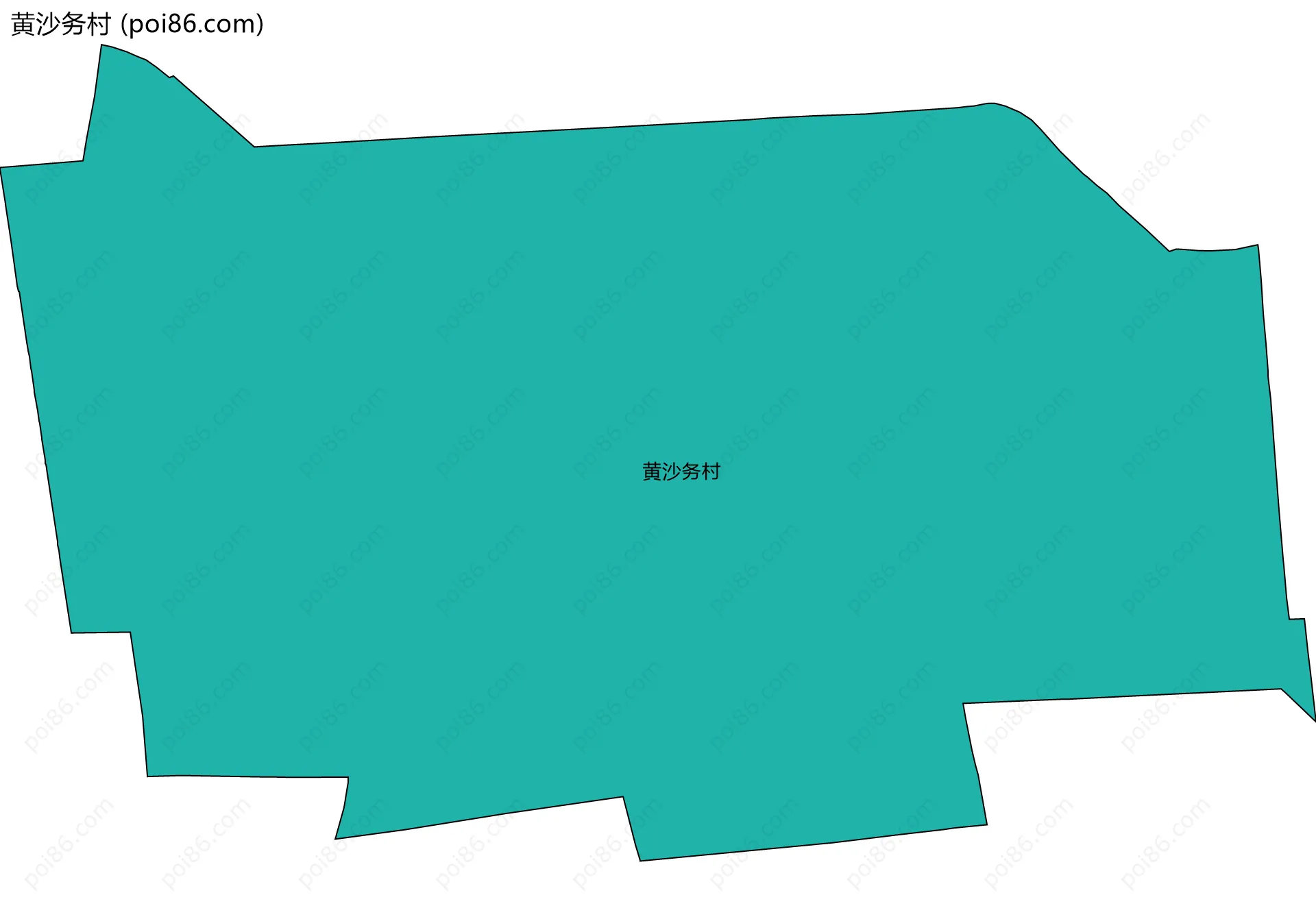 黄沙务村边界地图