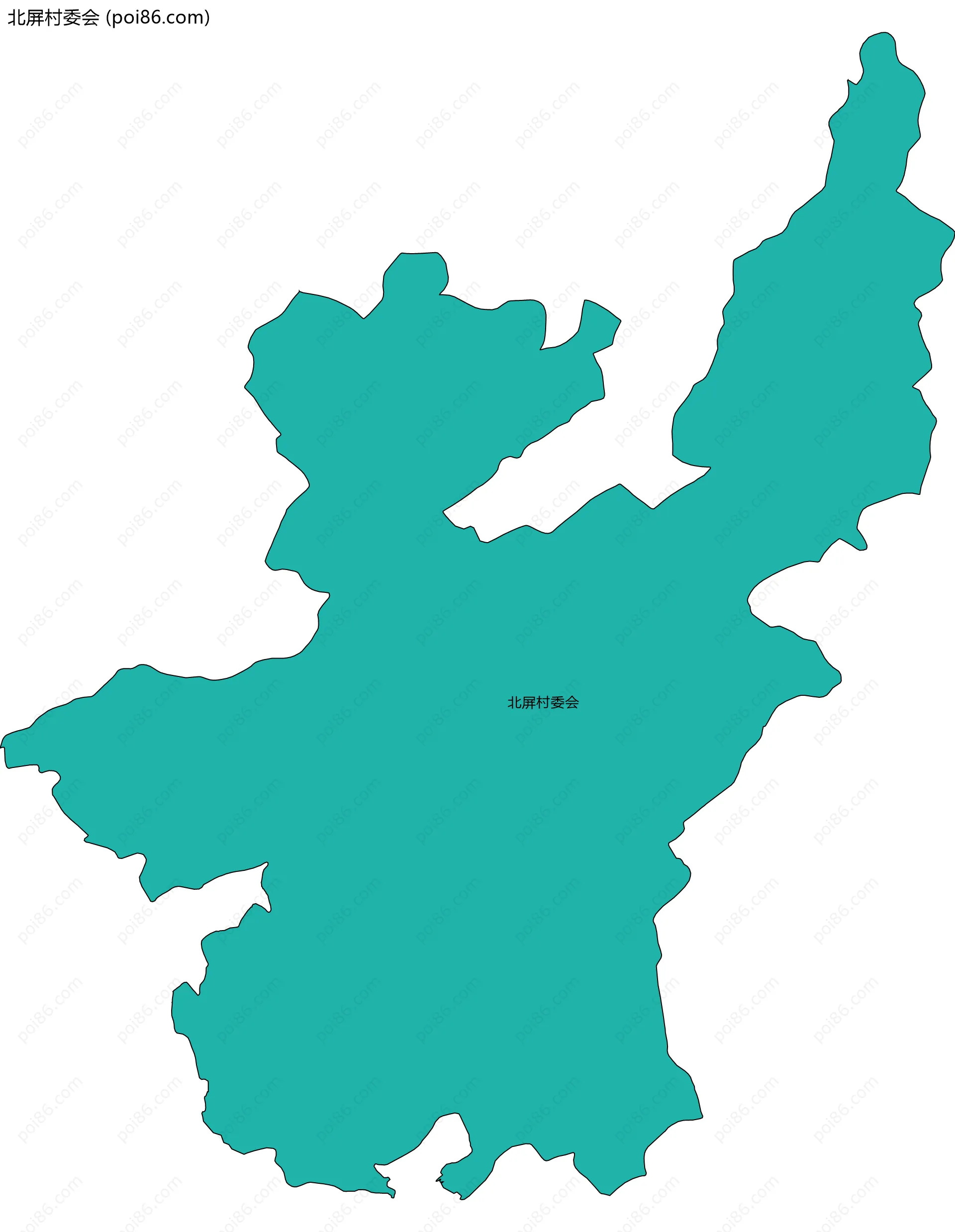 北屏村委会边界地图