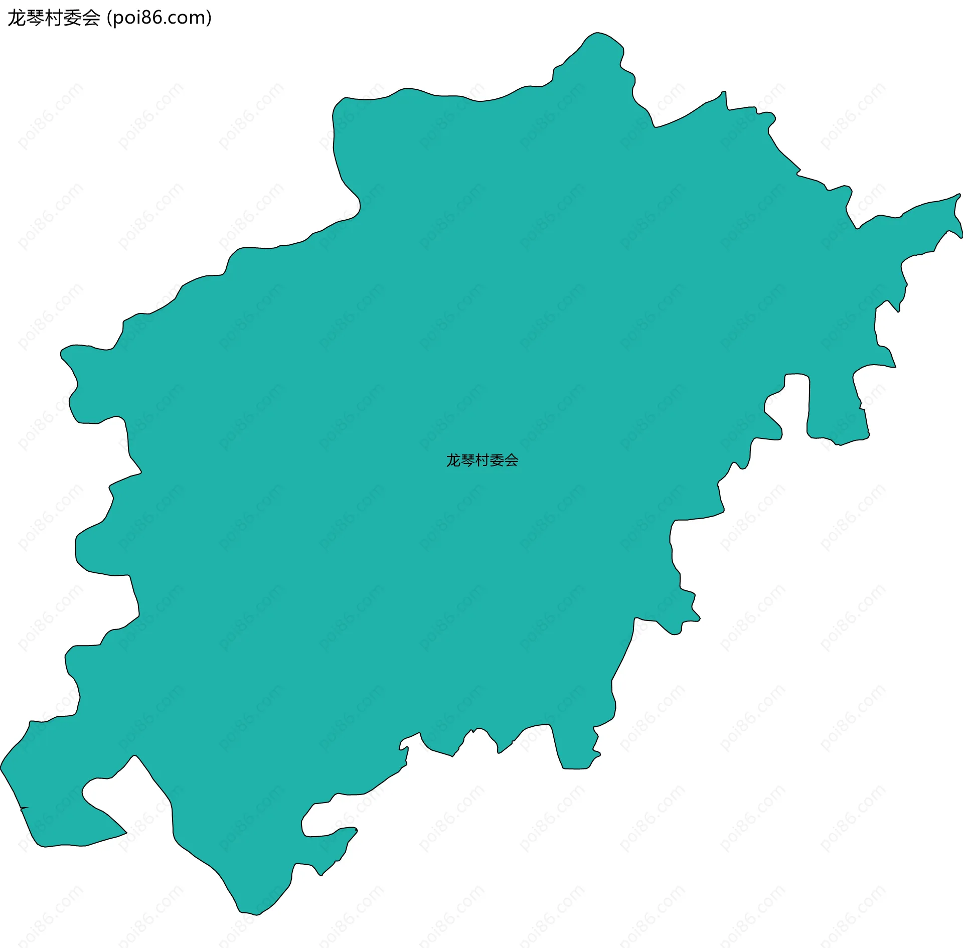 龙琴村委会边界地图