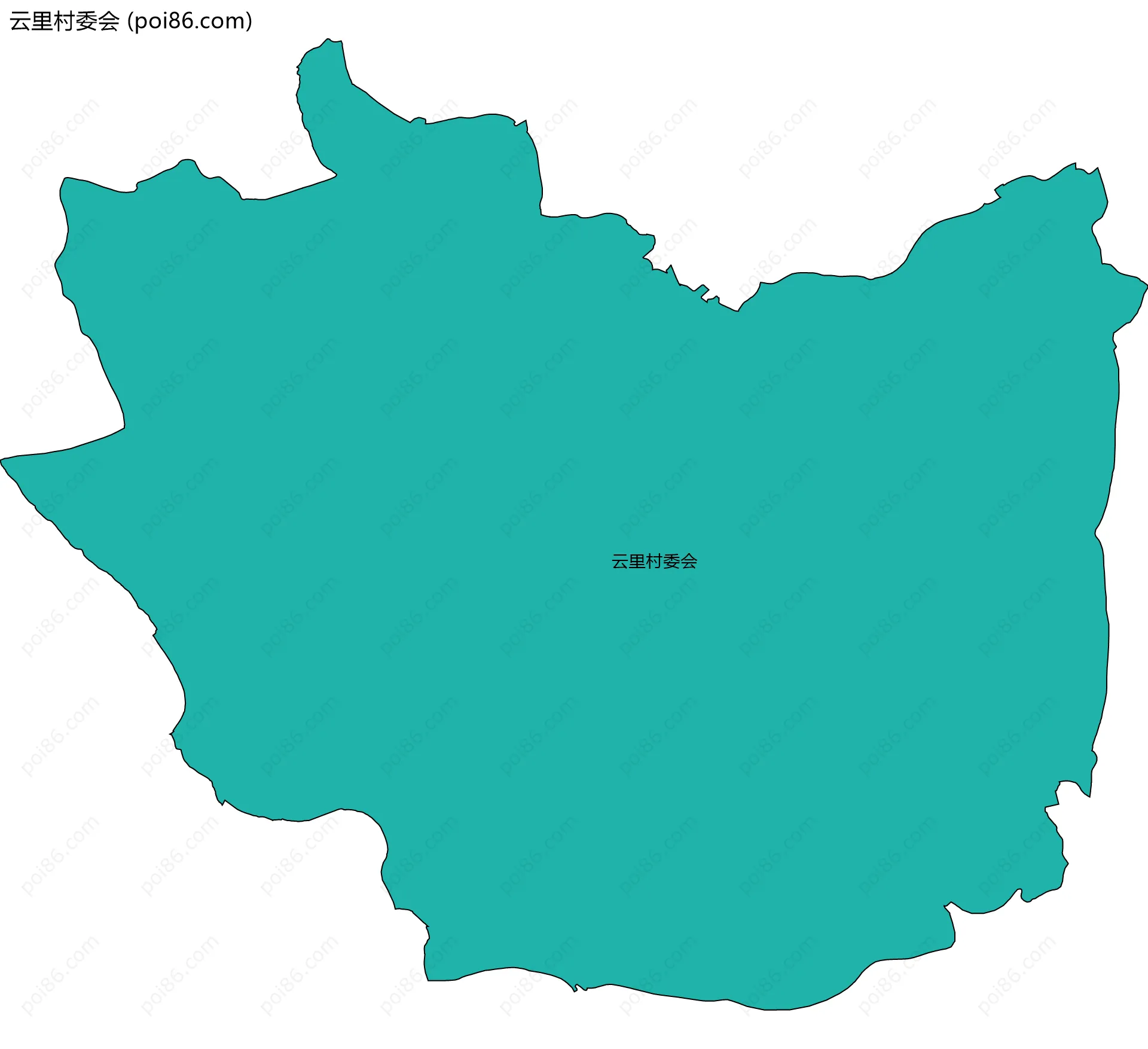 云里村委会边界地图