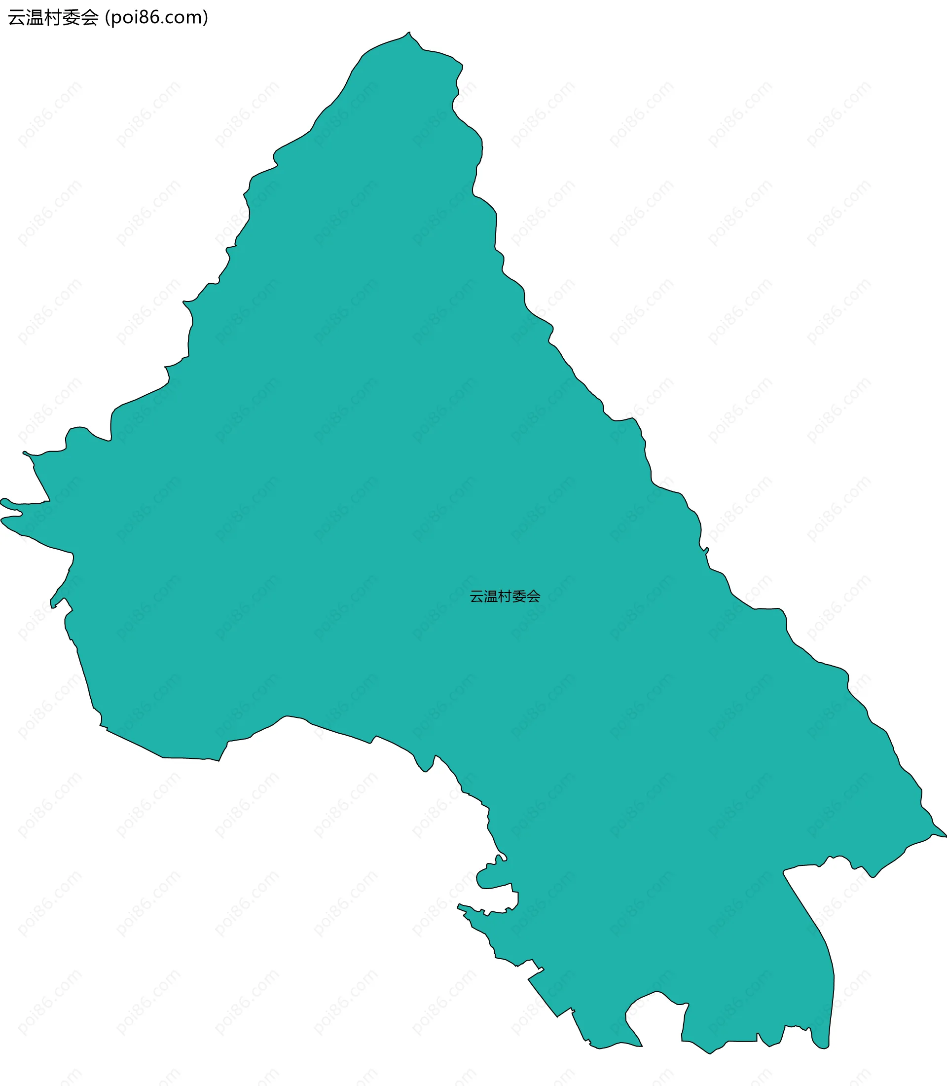 云温村委会边界地图